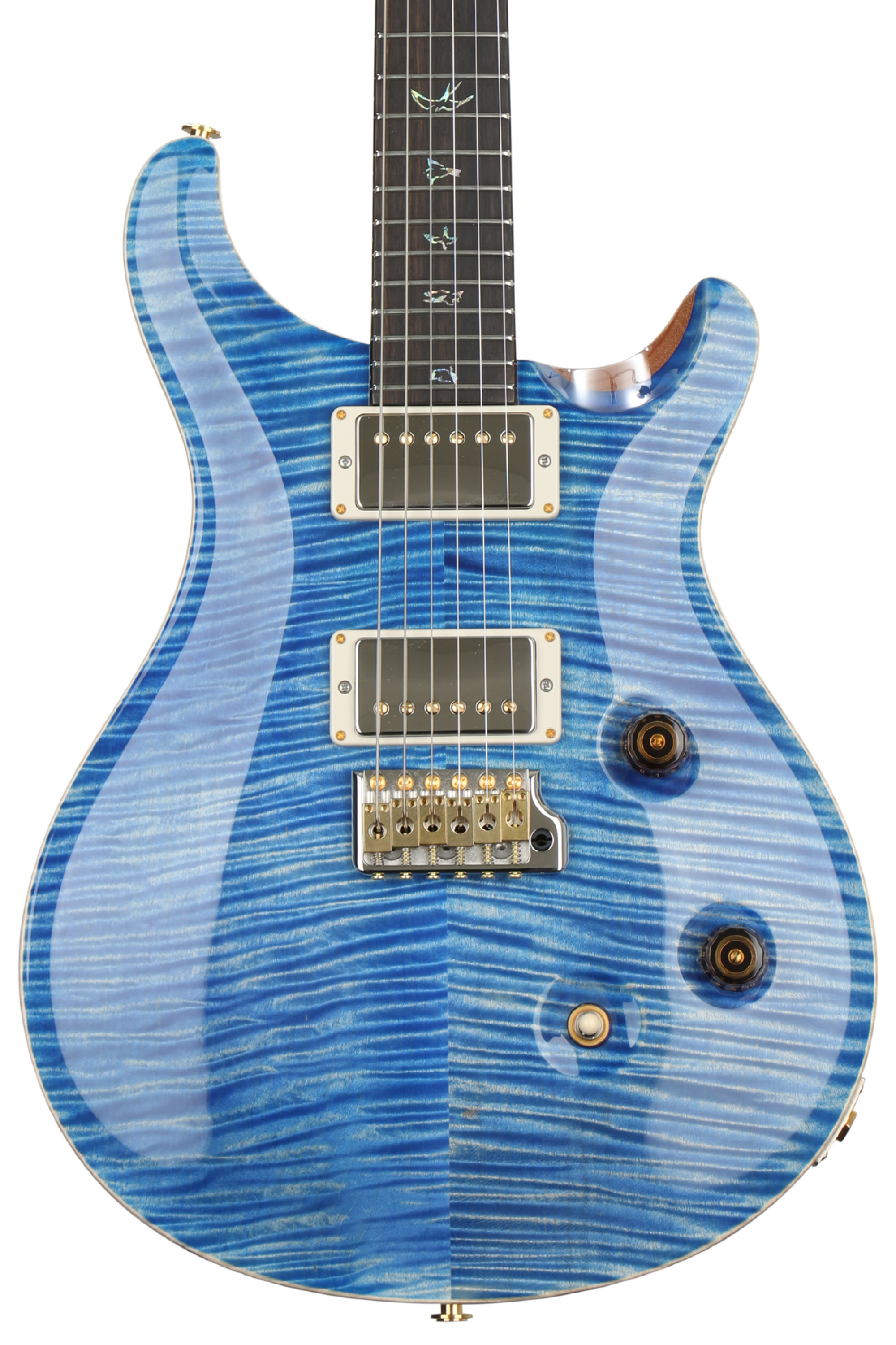 ギター PRS Custom 24 Faded Blue Jean PRS Wood Library Custom 24 - Faded Blue Jean with Natural Back