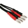 Photo of Hosa CSS-203 Stereo Interconnect Dual 1/4-inch TRS Male to Dual 1/4-inch TRS Male Cable - 9.9 foot