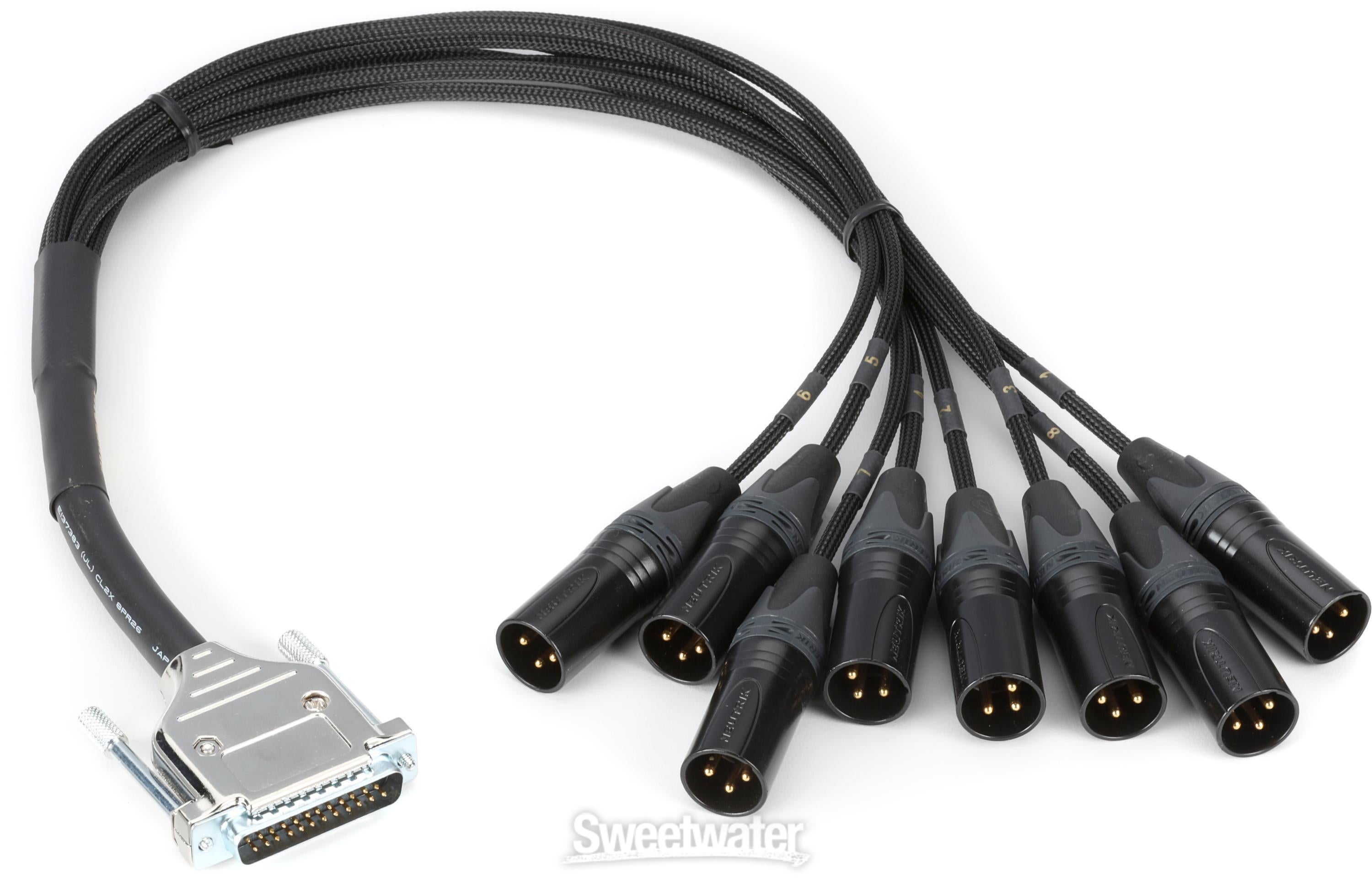 Mogami Gold DB25-XLRM 8-channel Analog Snake - 2 feet | Sweetwater