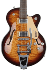 Photo of Gretsch G5655T-QM Electromatic Center Block Jr. Quilt Semi-hollowbody Electric Guitar - Sweet Tea