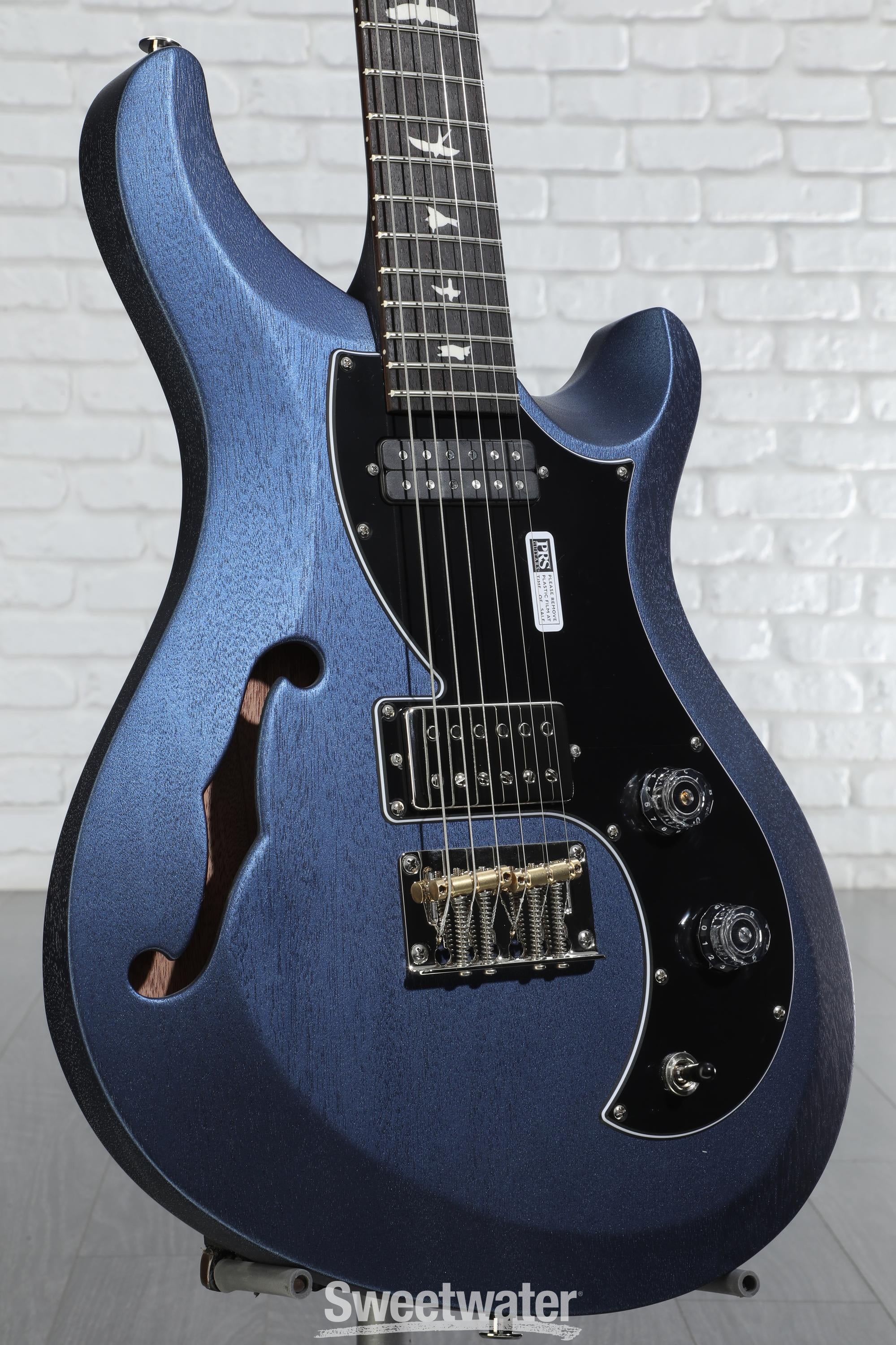 PRS S2 Vela Semi-Hollow Satin Electric Guitar - Metallic Midnight