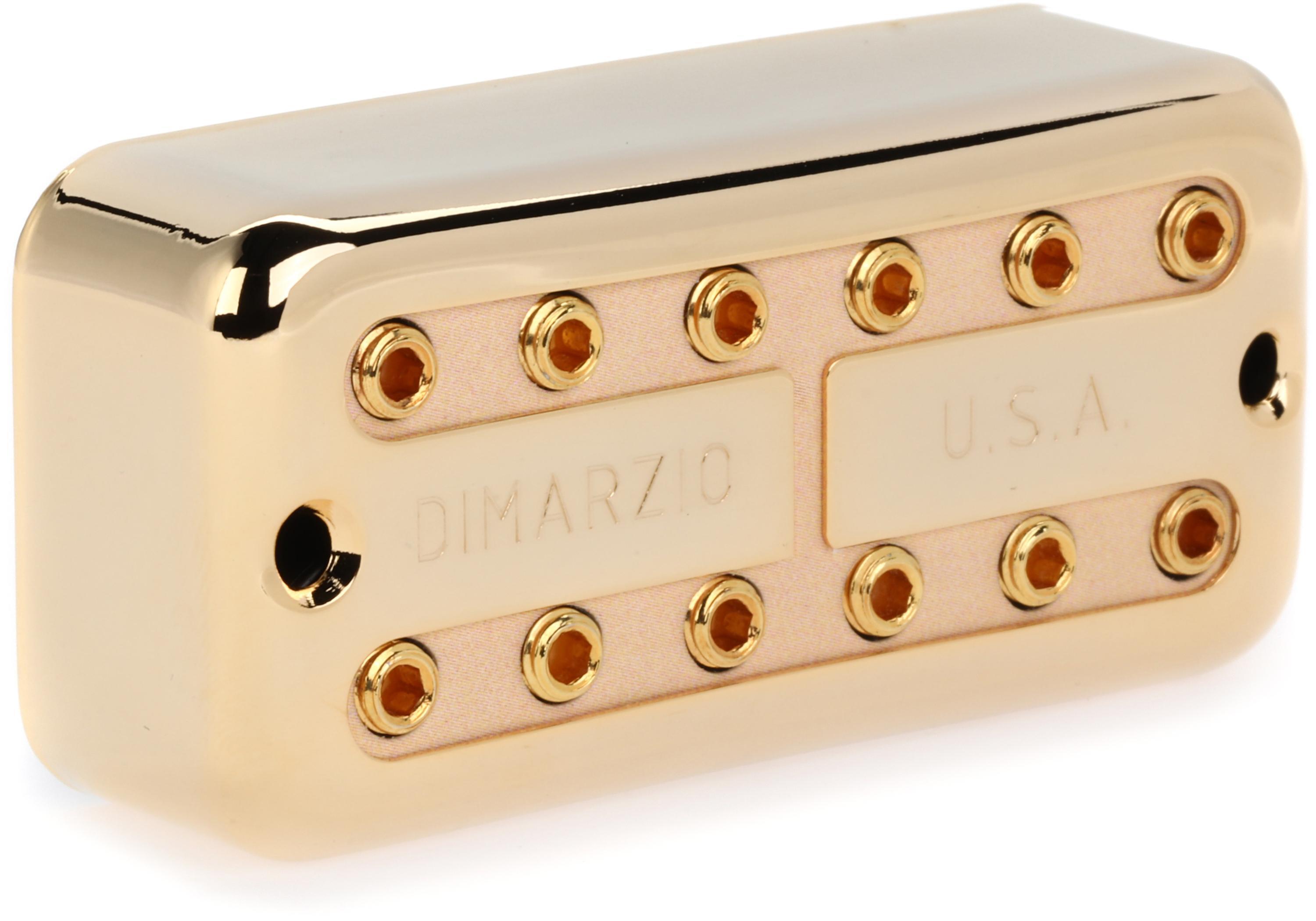 DiMarzio Super Distor'Tron F-spaced Humbucker Pickup - Gold Cover