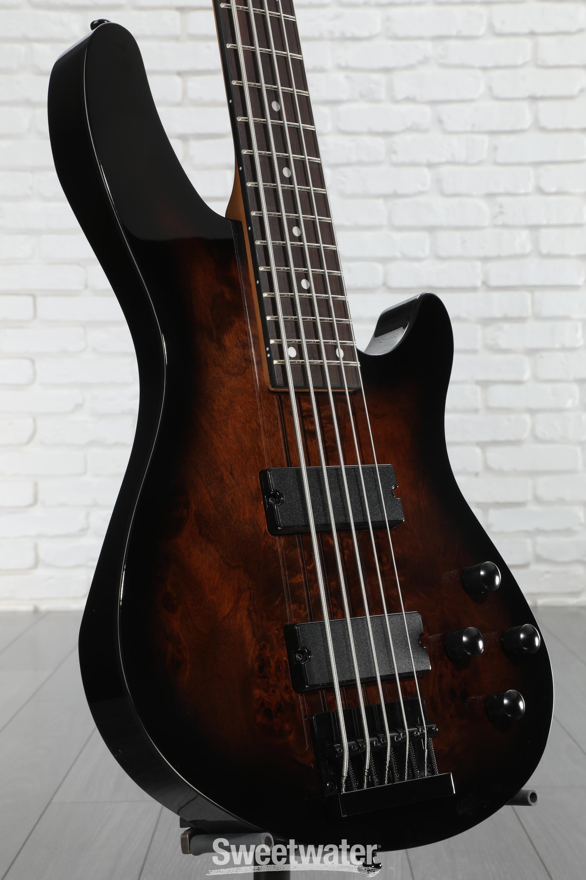 Schecter C-5 Standard 5-string Electric Bass - Tobacco Burl