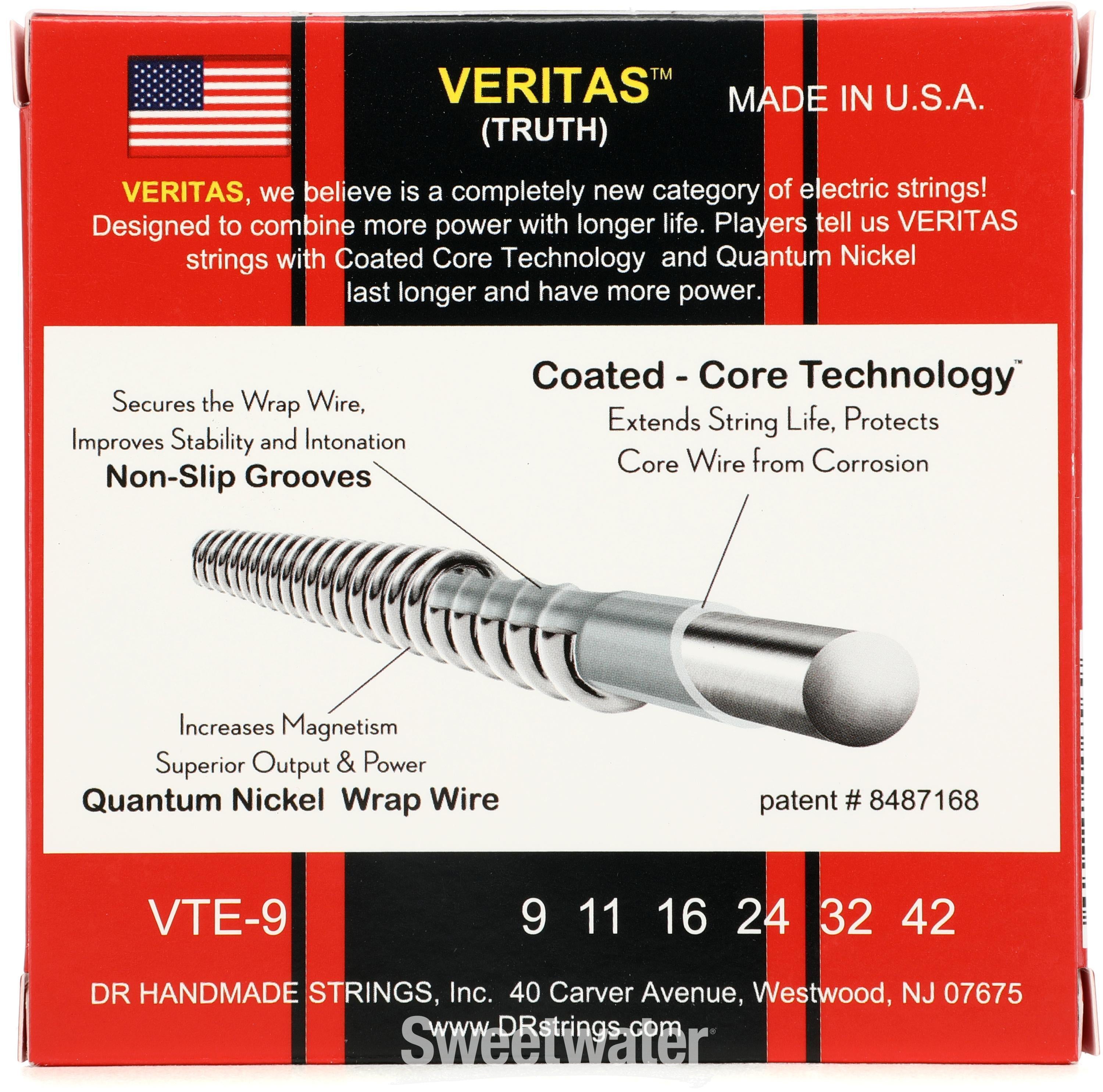 DR Strings VTE 9 Veritas Electric Guitar Strings .009 .042 Light