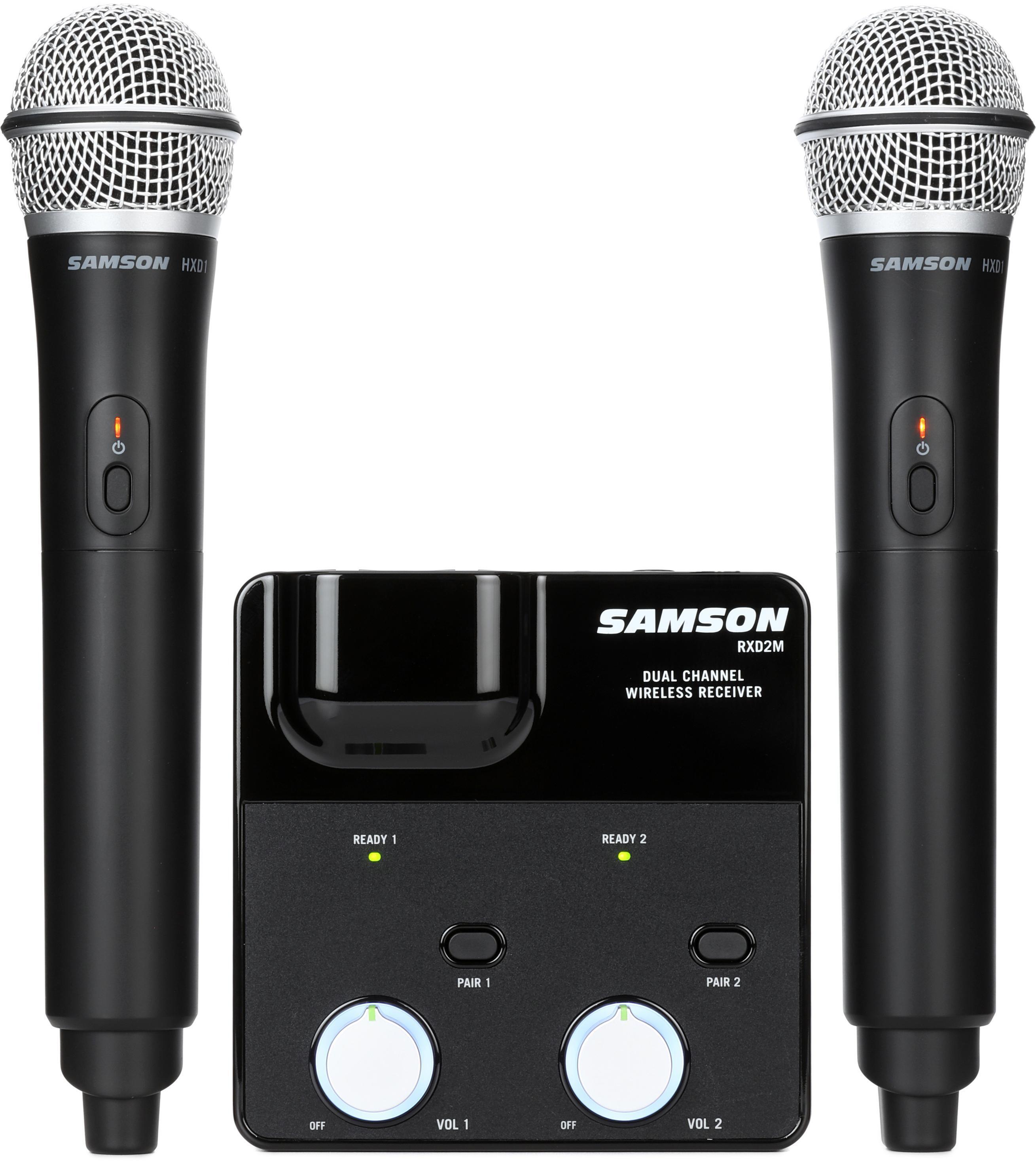 Photo of Samson XPD2m Dual-channel Wireless Handheld Microphone System - 2.4GHz