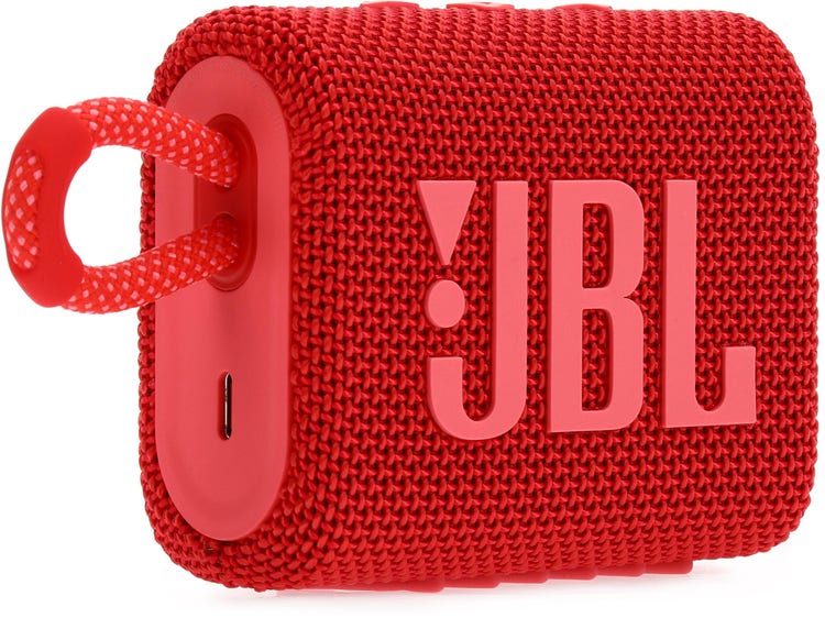 JBL Lifestyle Go 3 Waterproof Portable Bluetooth Speaker - Red