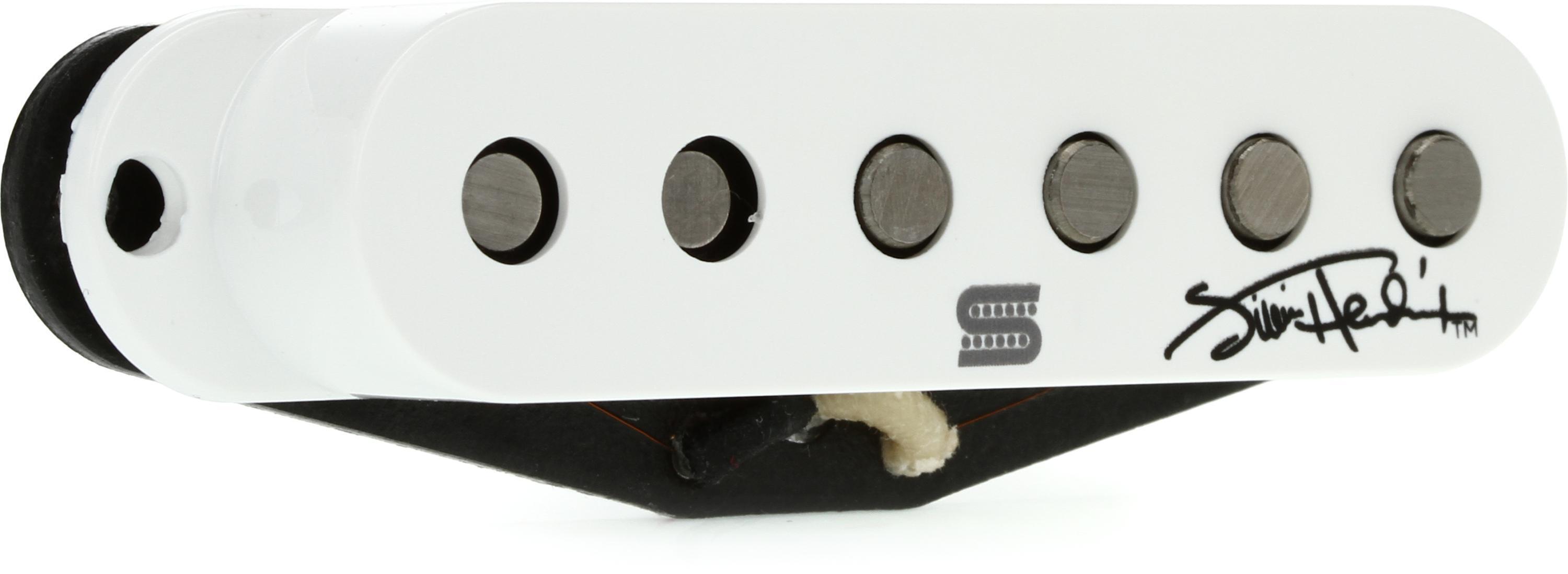 Photo of Seymour Duncan Jimi Hendrix Neck/Middle Signature Strat Single Coil Pickup - White
