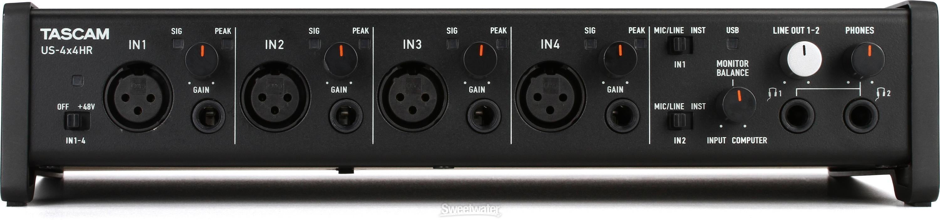 TASCAM US-4x4HR USB Audio Interface | Sweetwater TASCAM US-4x4HR USB Audio Interface | Sweetwater