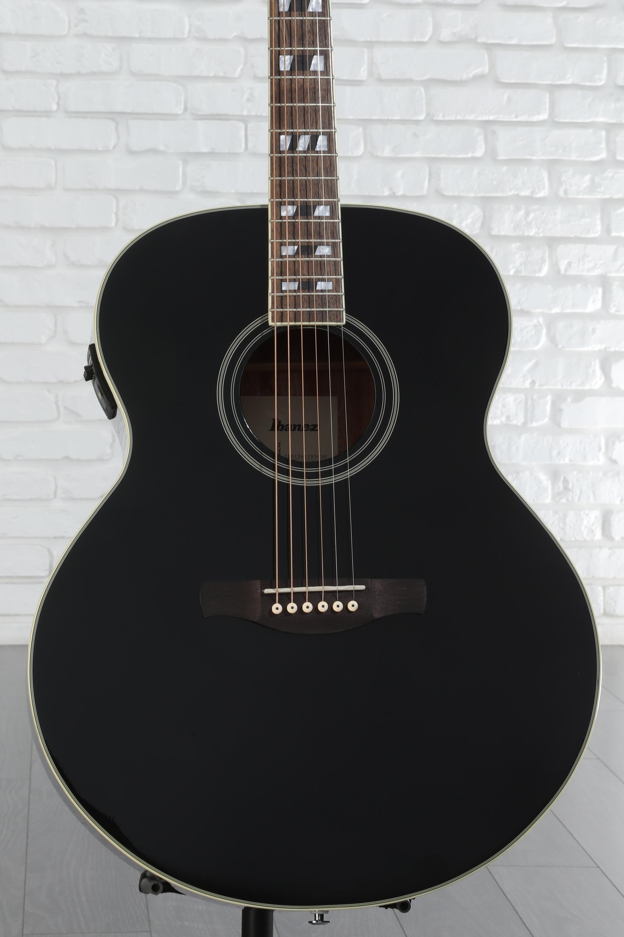 Ibanez AJ70M1E Artwood Jumbo Acoustic-electric Guitar - Black High