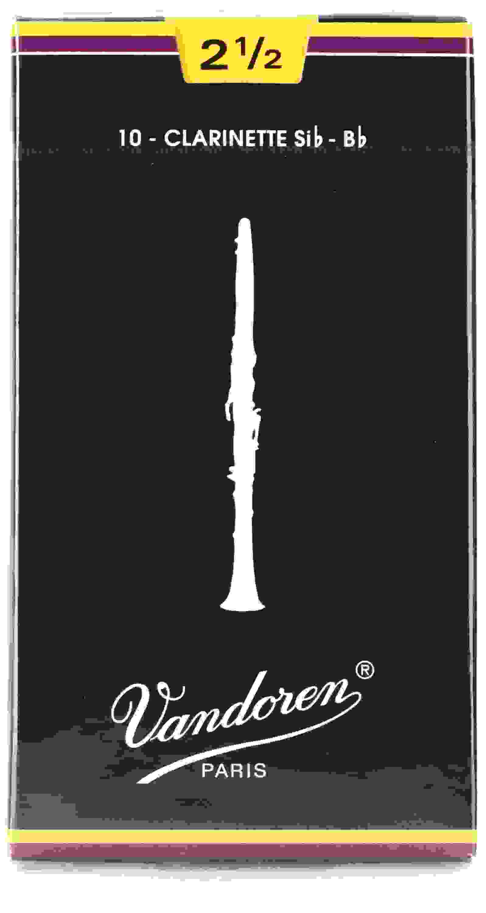 Vandoren CR1025 Traditional Bb Clarinet Reed - 2.5 (10-pack)