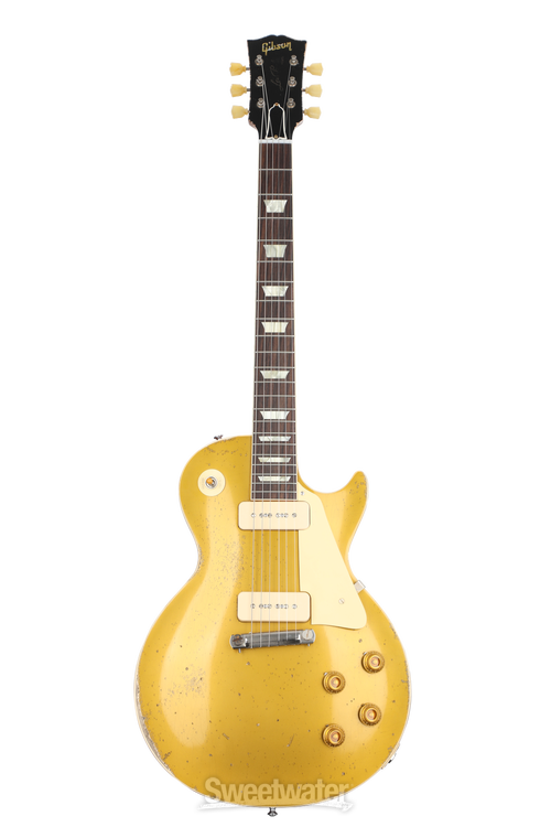 ギター Gibson murphy lab 1954 allgold LIGHTAGED Gibson Custom 1954 Les Paul Goldtop Reissue Electric Guitar