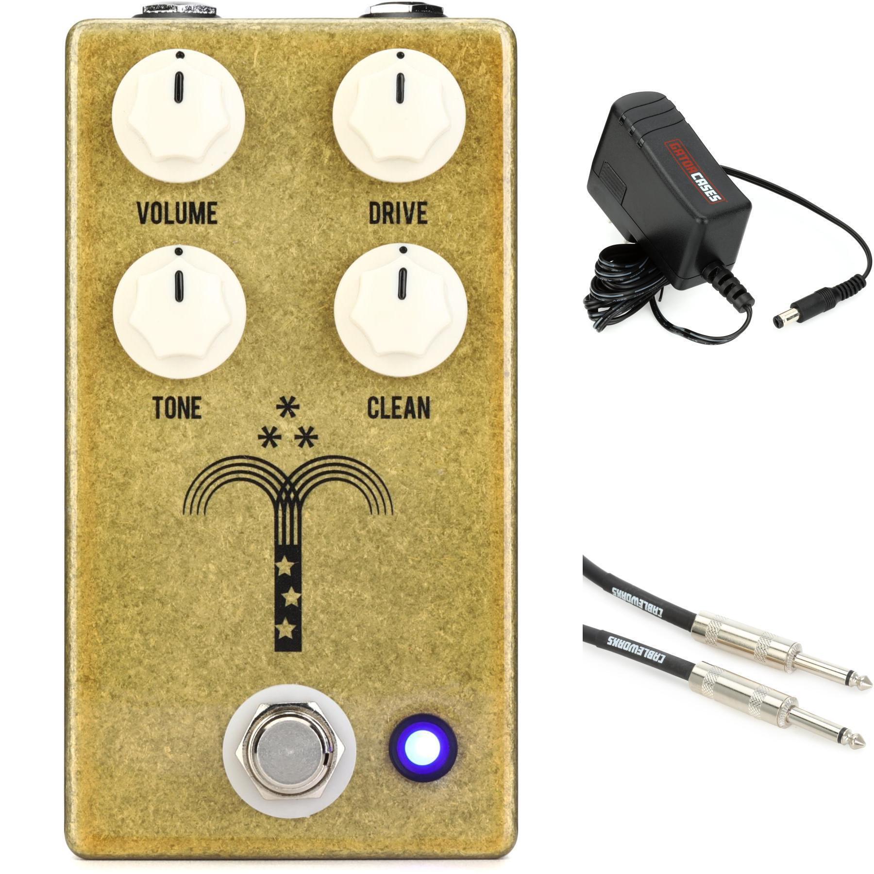 JHS Morning Glory Clean Overdrive Pedal with Power Supply and