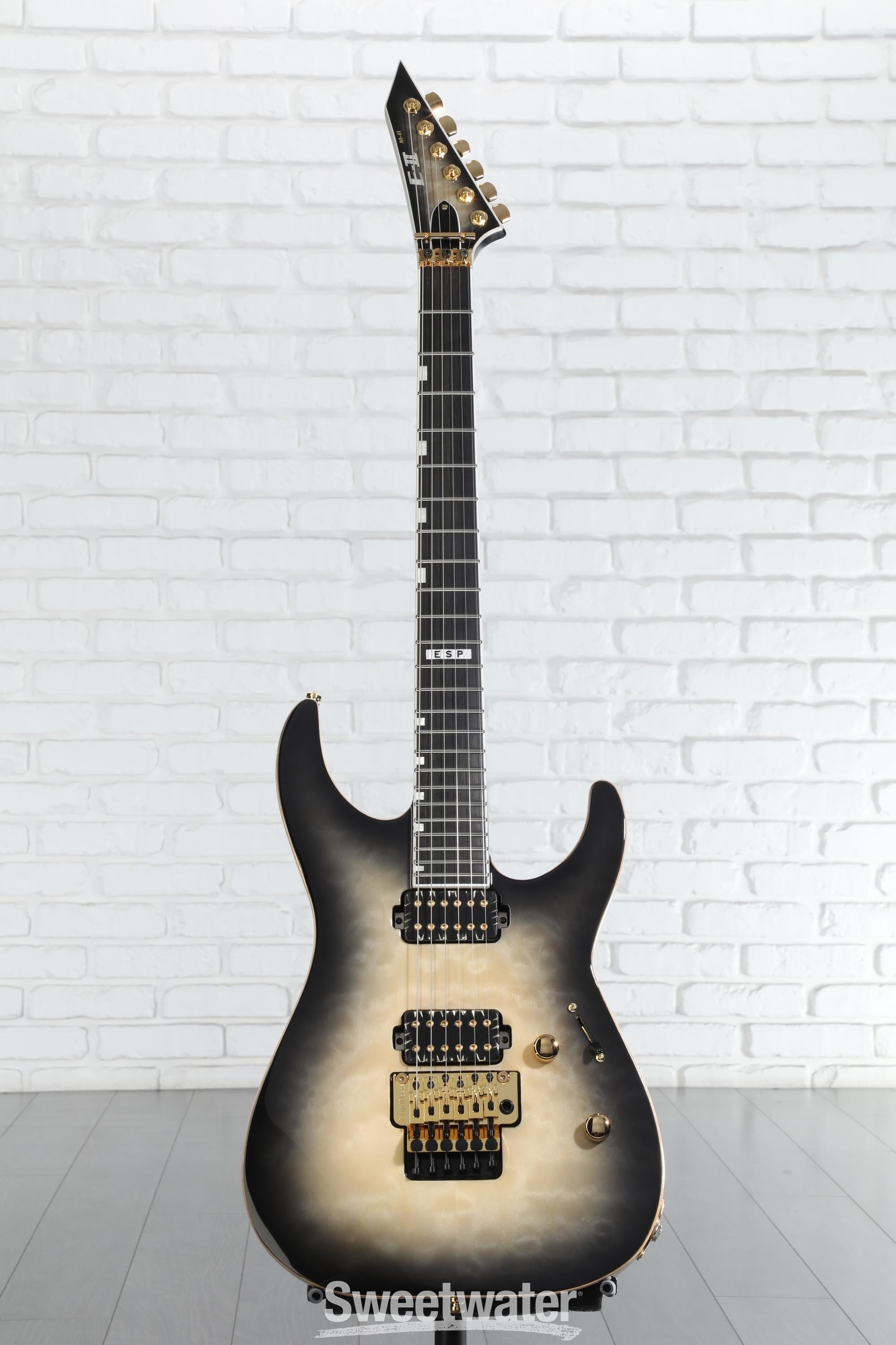 ESP E-II M-II QM Electric Guitar - Black Natural Burst | Sweetwater