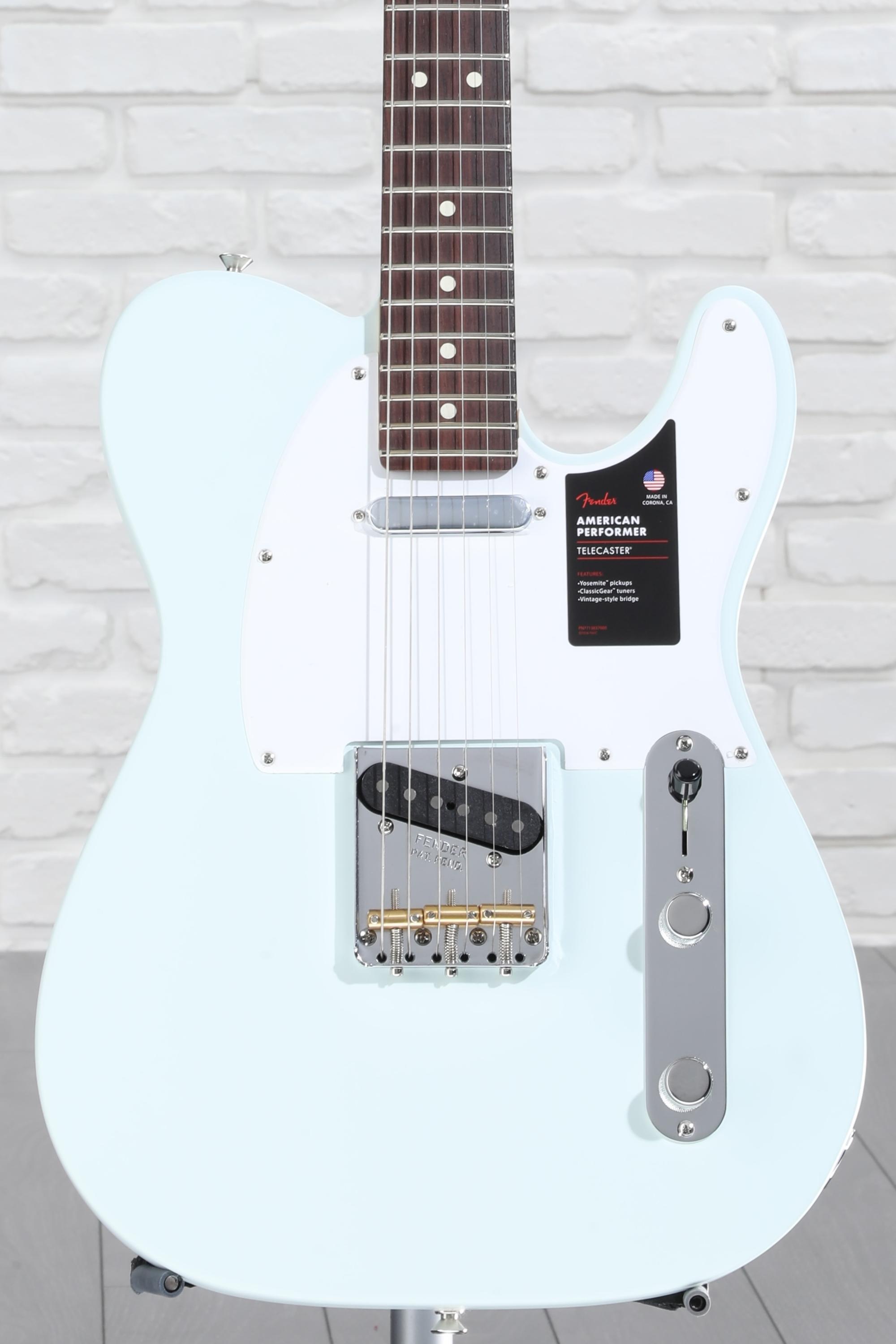 Fender American Performer Telecaster - Satin Sonic Blue with Rosewood  Fingerboard | Sweetwater