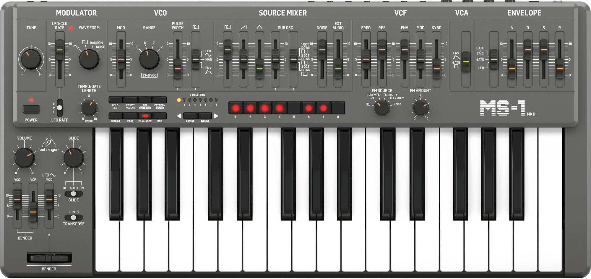Behringer MS-1 MK II-RD 32-key Monophonic Analog Synthesizer