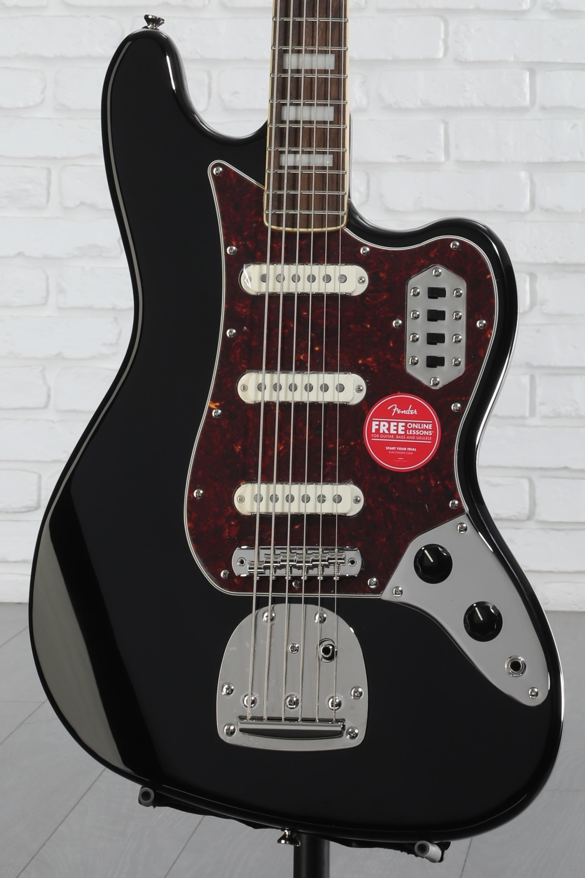 Squier Classic Vibe Bass VI Guitar - Black | Sweetwater