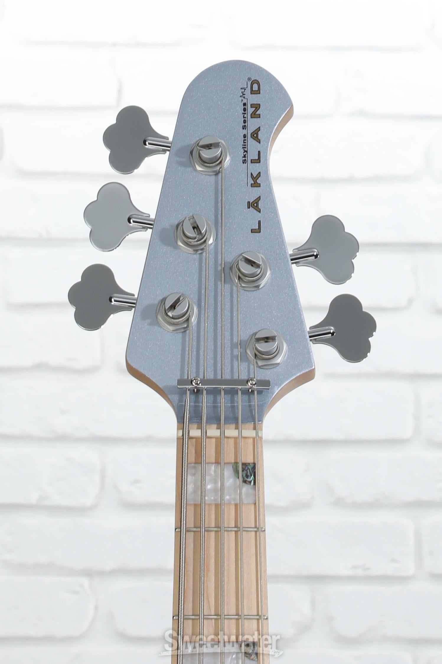 Lakland Skyline 55-02 Custom Bass Guitar - Ice Blue Metallic with Maple Fingerboard