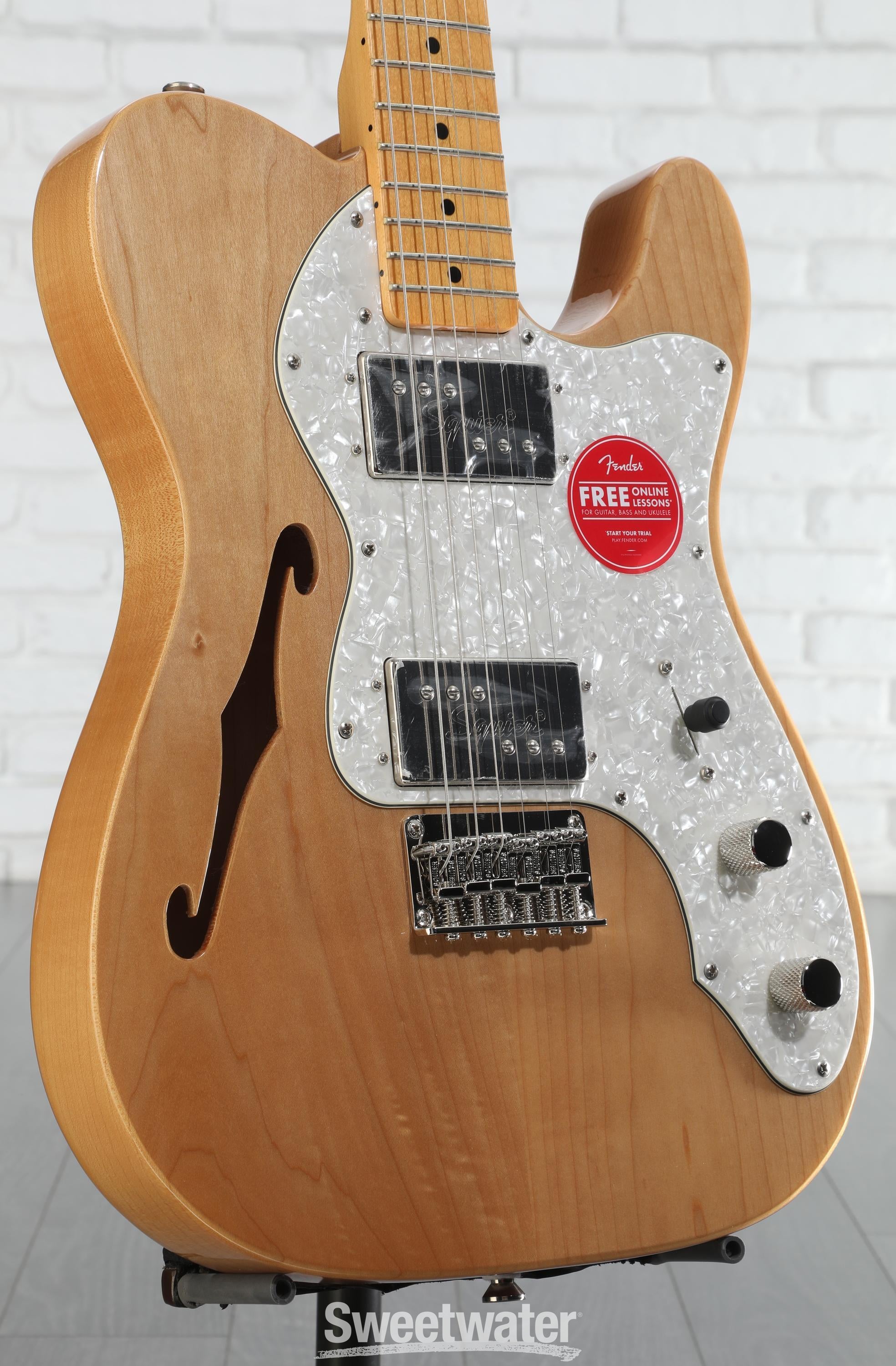 ギター Squier by Fender Telecaster Thinline Squier Affinity Series Telecaster Thinline - Olympic White