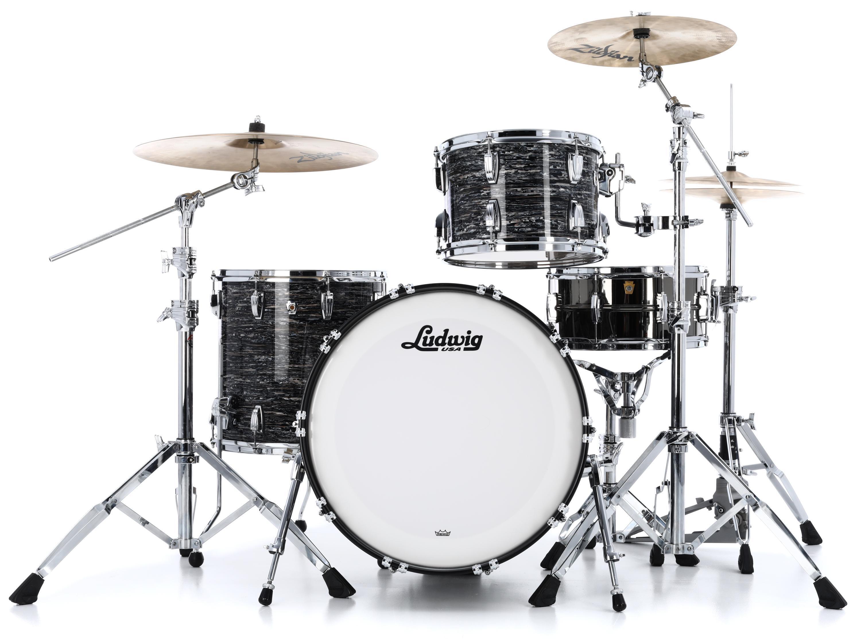 Ludwig Classic Oak Fab 22 3-piece Shell Pack - Vintage Black Oyster