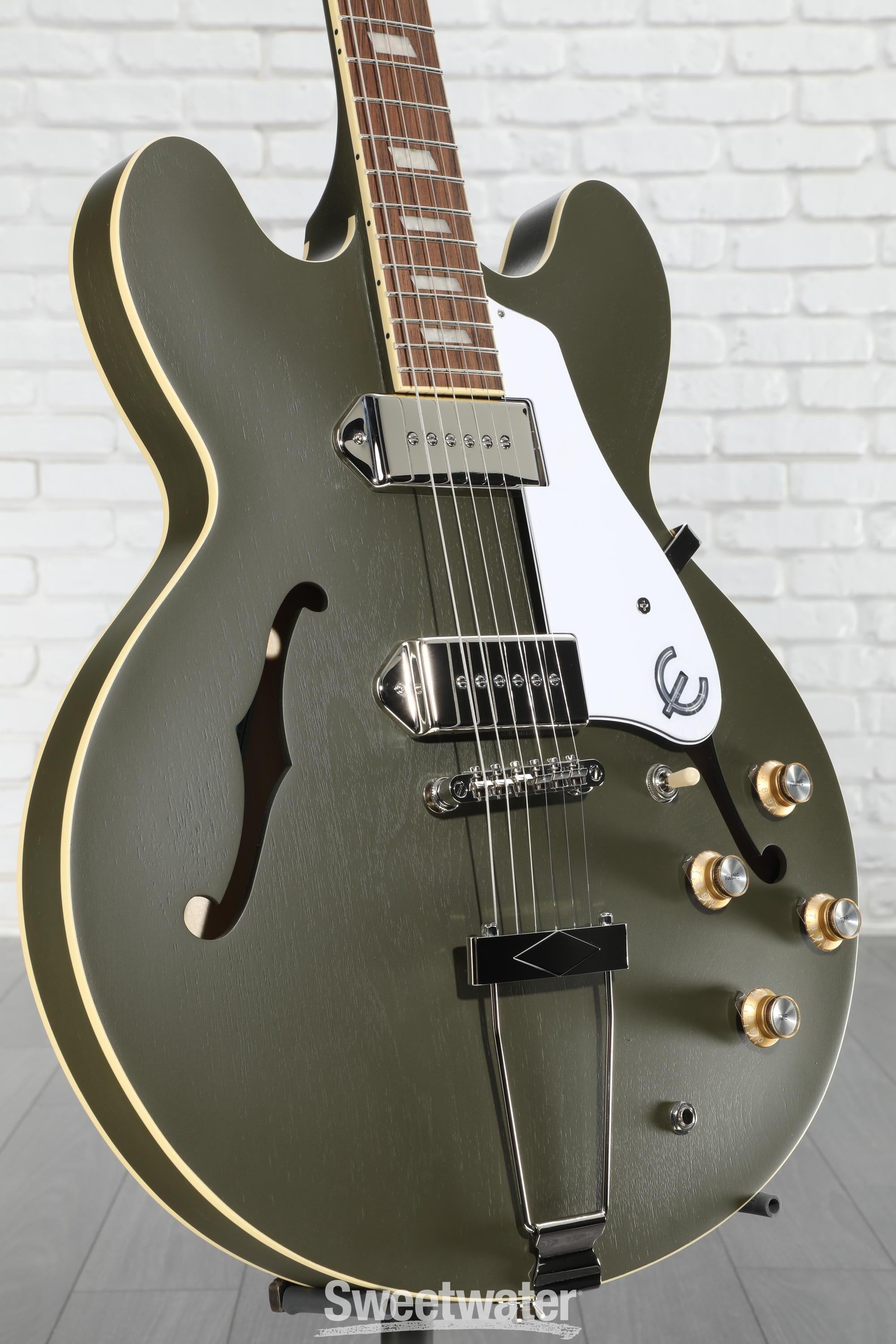 ギター Epiphone Casino Worn Olive Drab Gibson Epiphone Casino Worn - Worn Olive Drab #10145 – Empire Music