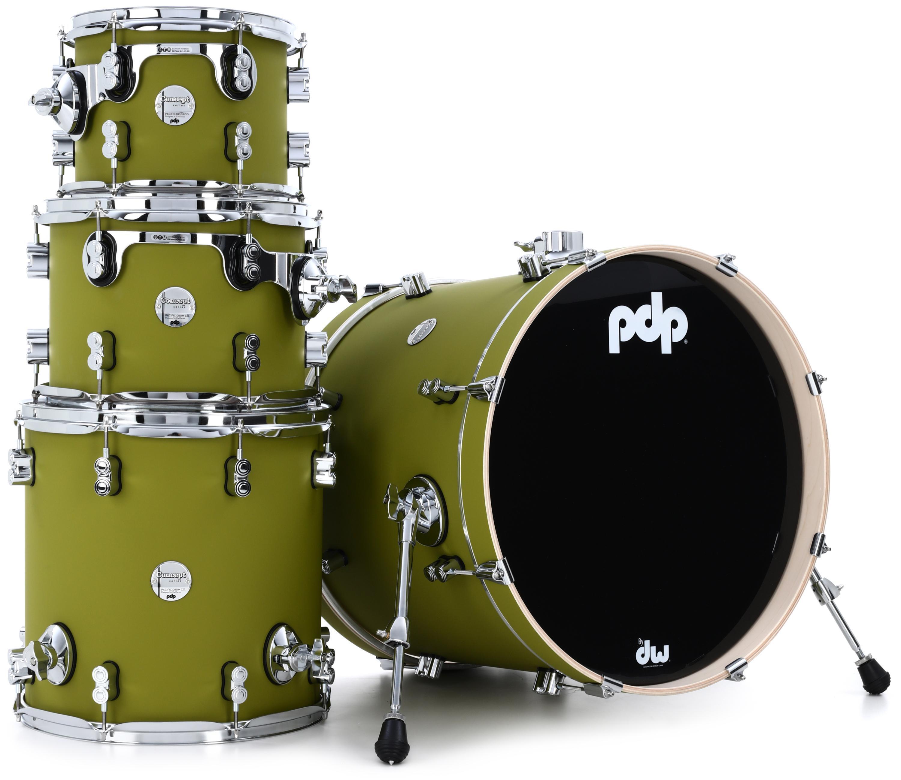 PDP Concept Maple 4-piece Shell Pack - Satin Olive