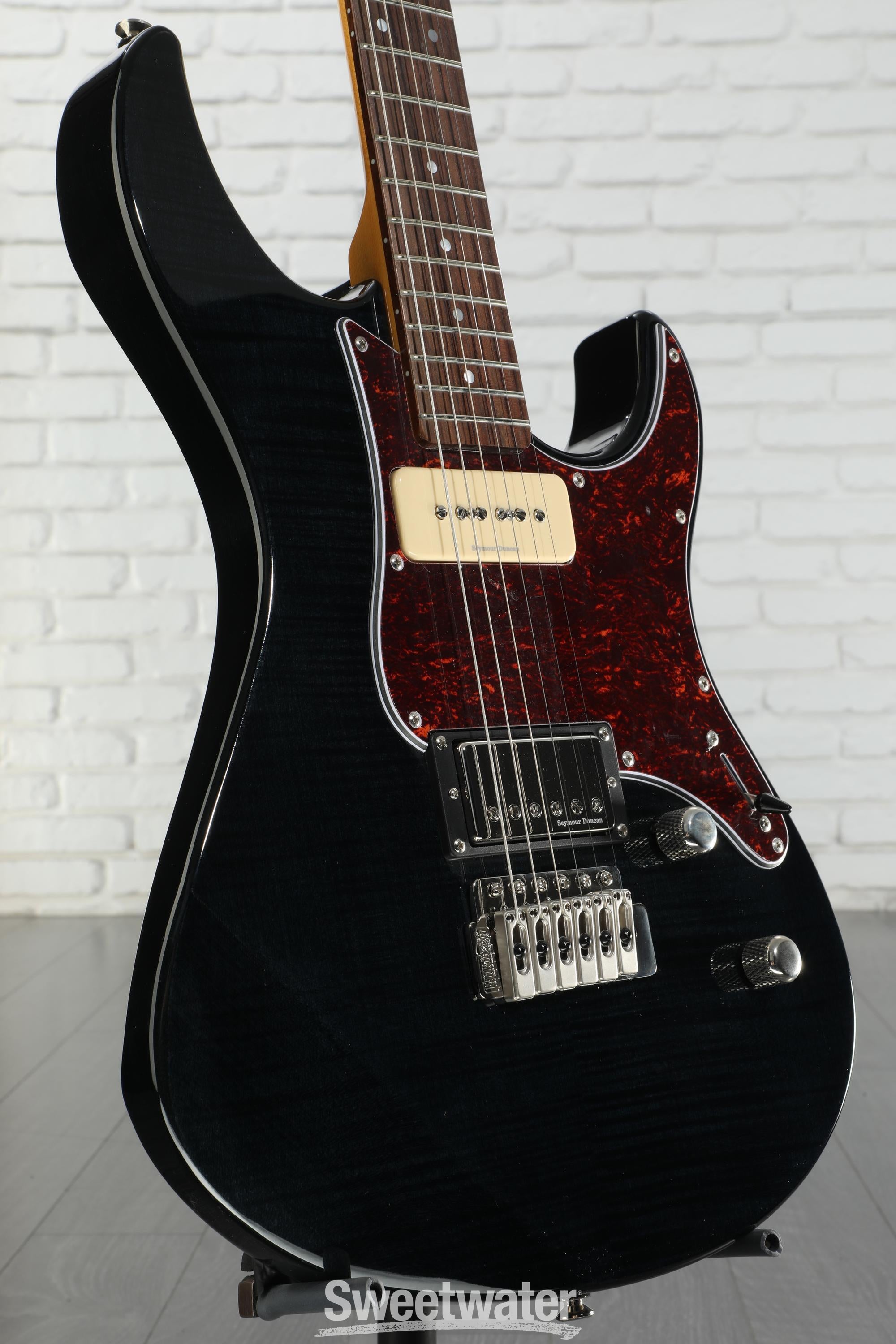 Yamaha PAC611VFM Pacifica Electric Guitar - Trans Black | Sweetwater