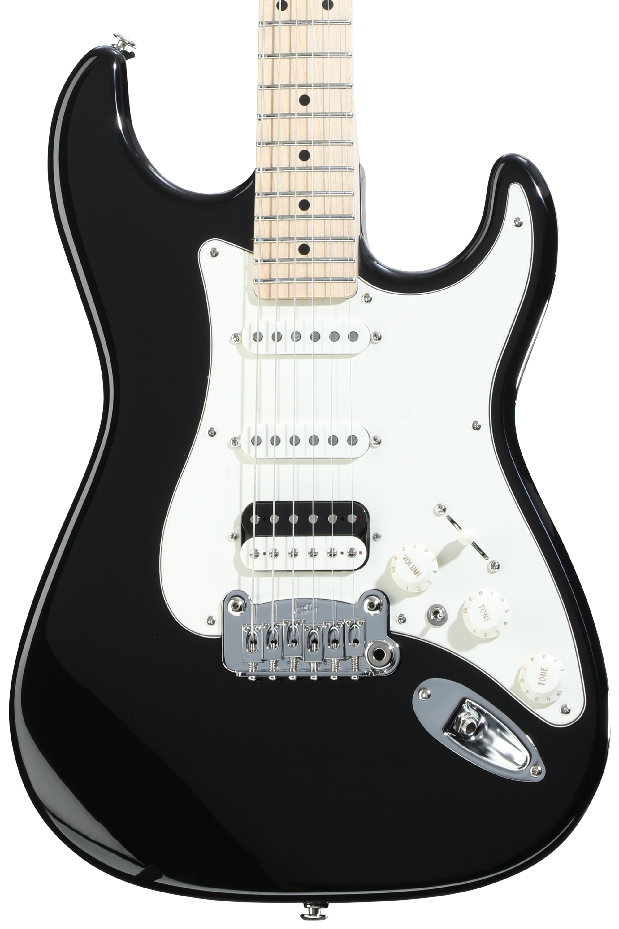 G&L Fullerton Deluxe Legacy HSS Electric Guitar - Jet Black