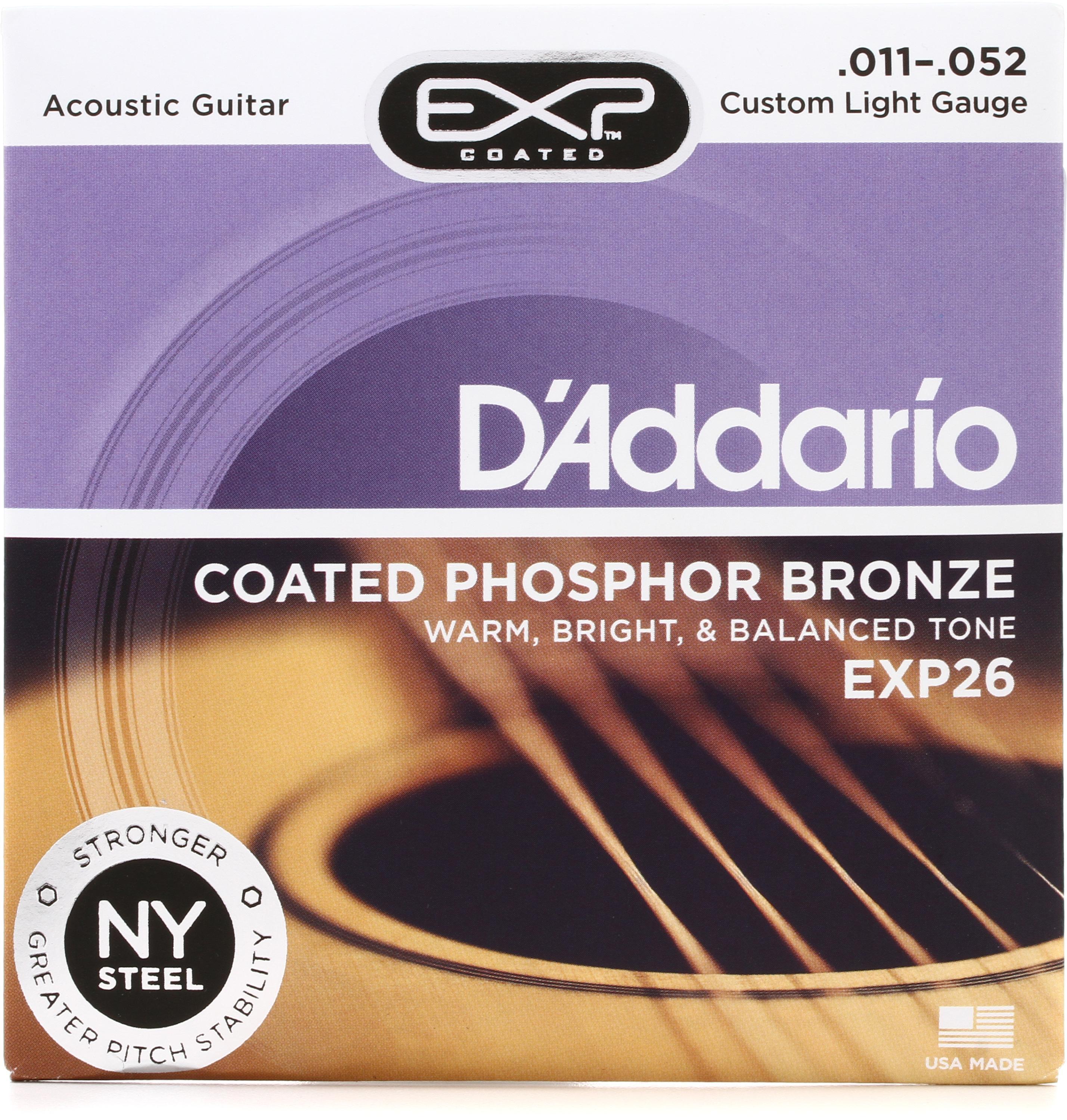 D Addario EXP26 Coated Phosphor Bronze Acoustic Guitar Strings