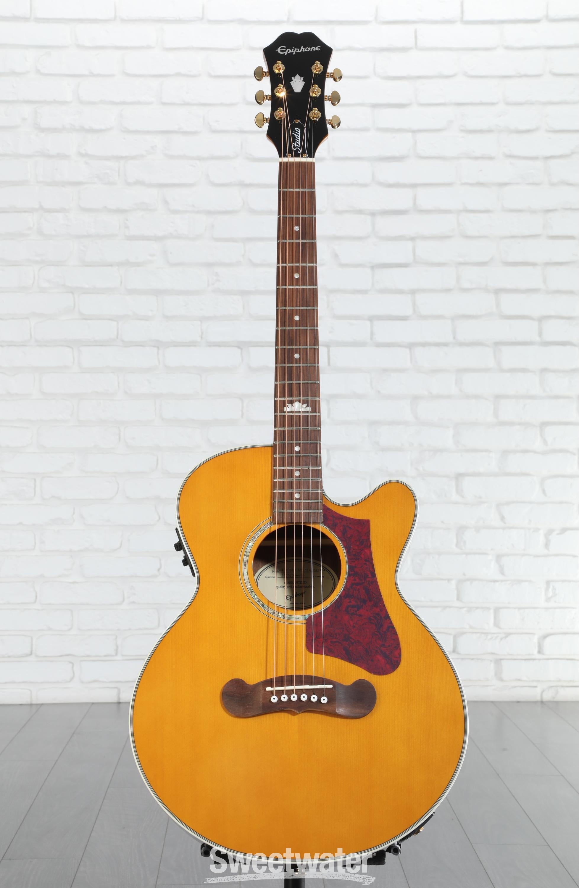 Epiphone J-200 EC Studio Parlor - Vintage Natural | Sweetwater
