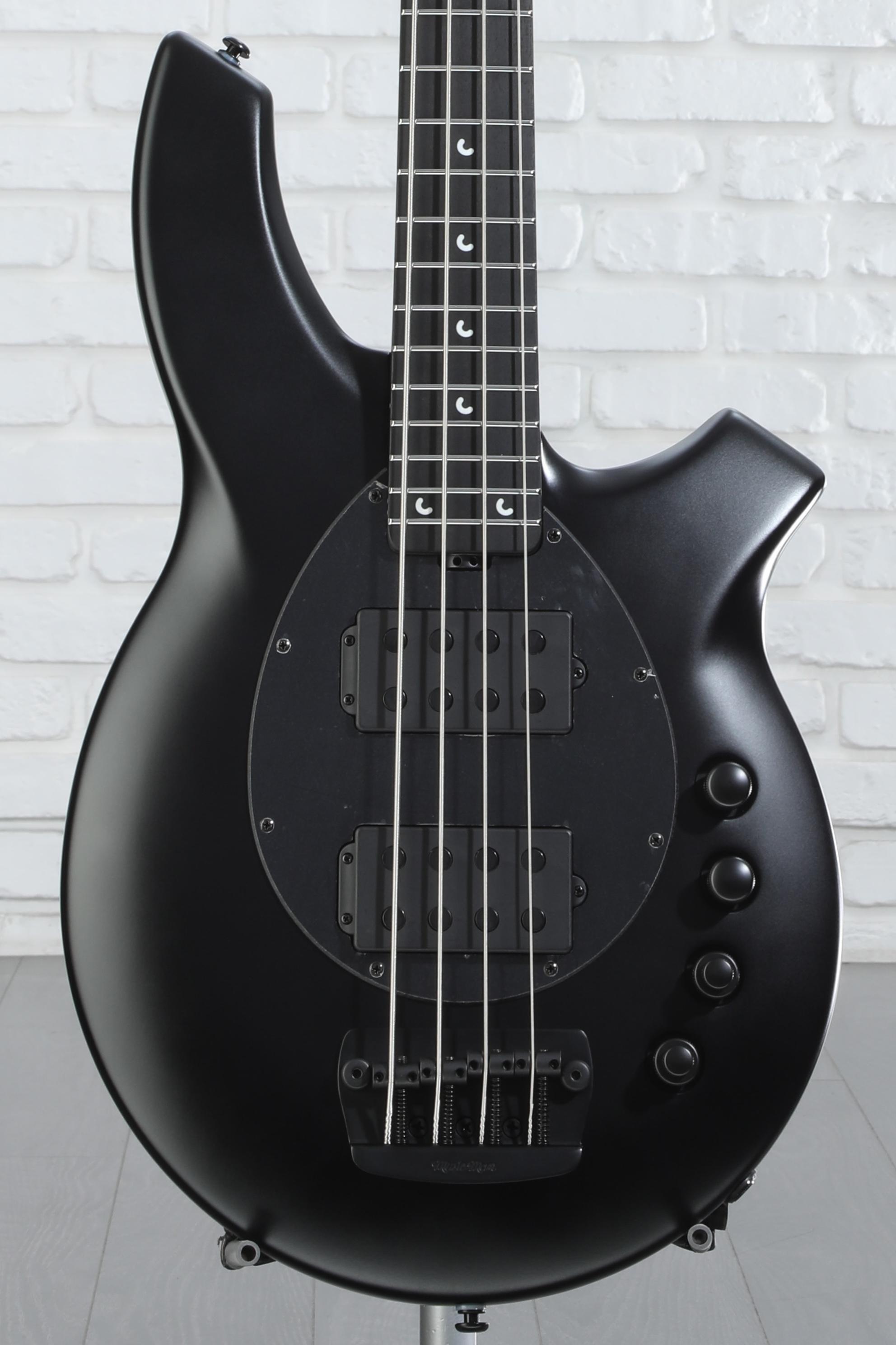 Ernie Ball Music Man Bongo 4HH Electric Bass Guitar - Stealth Black |  Sweetwater