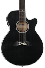 Photo of Takamine TSP-158C12 12-string Acoustic-electric Guitar - See-Thru Black