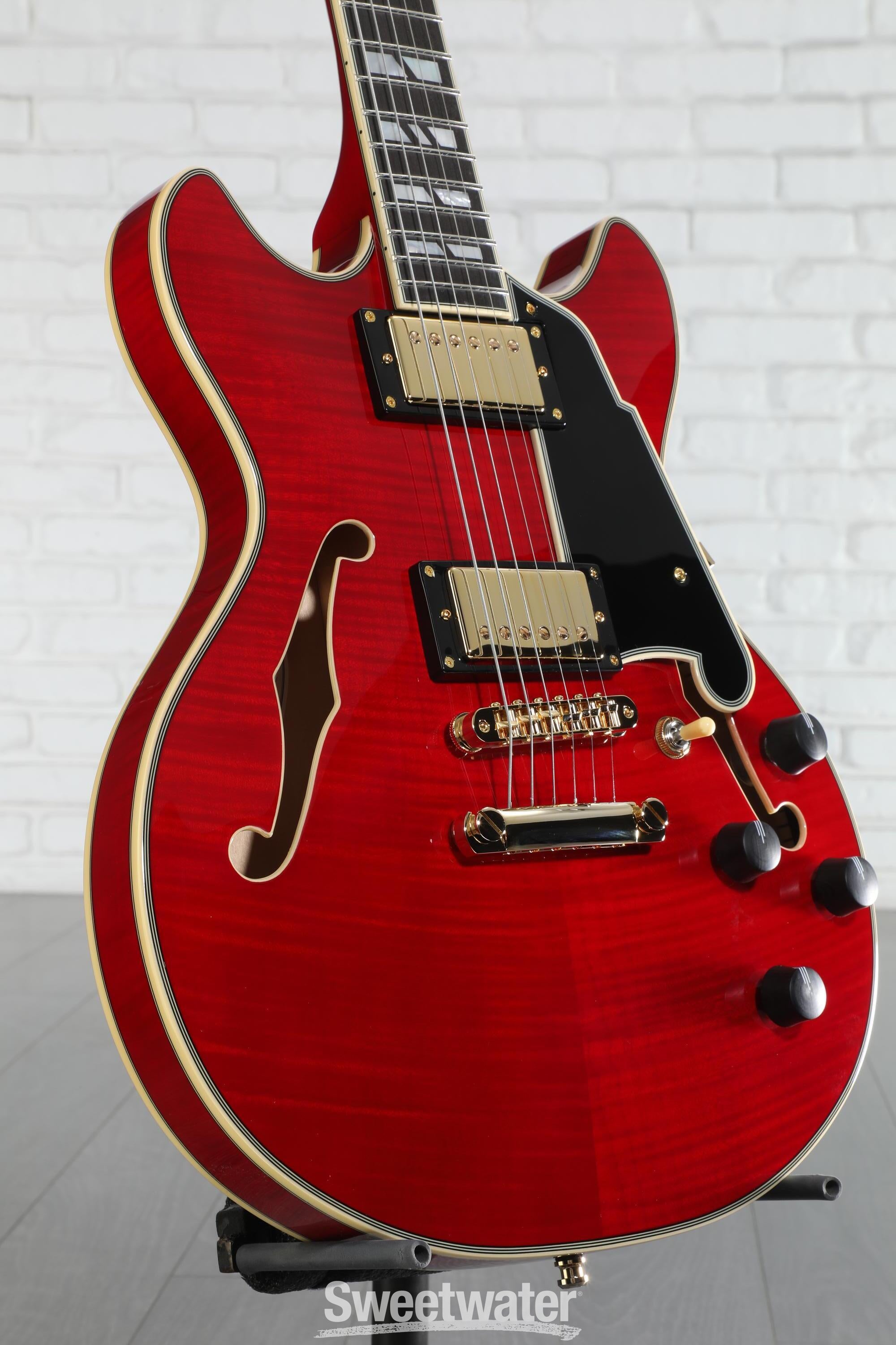D'Angelico Excel Mini DC Electric Guitar - Trans Cherry | Sweetwater