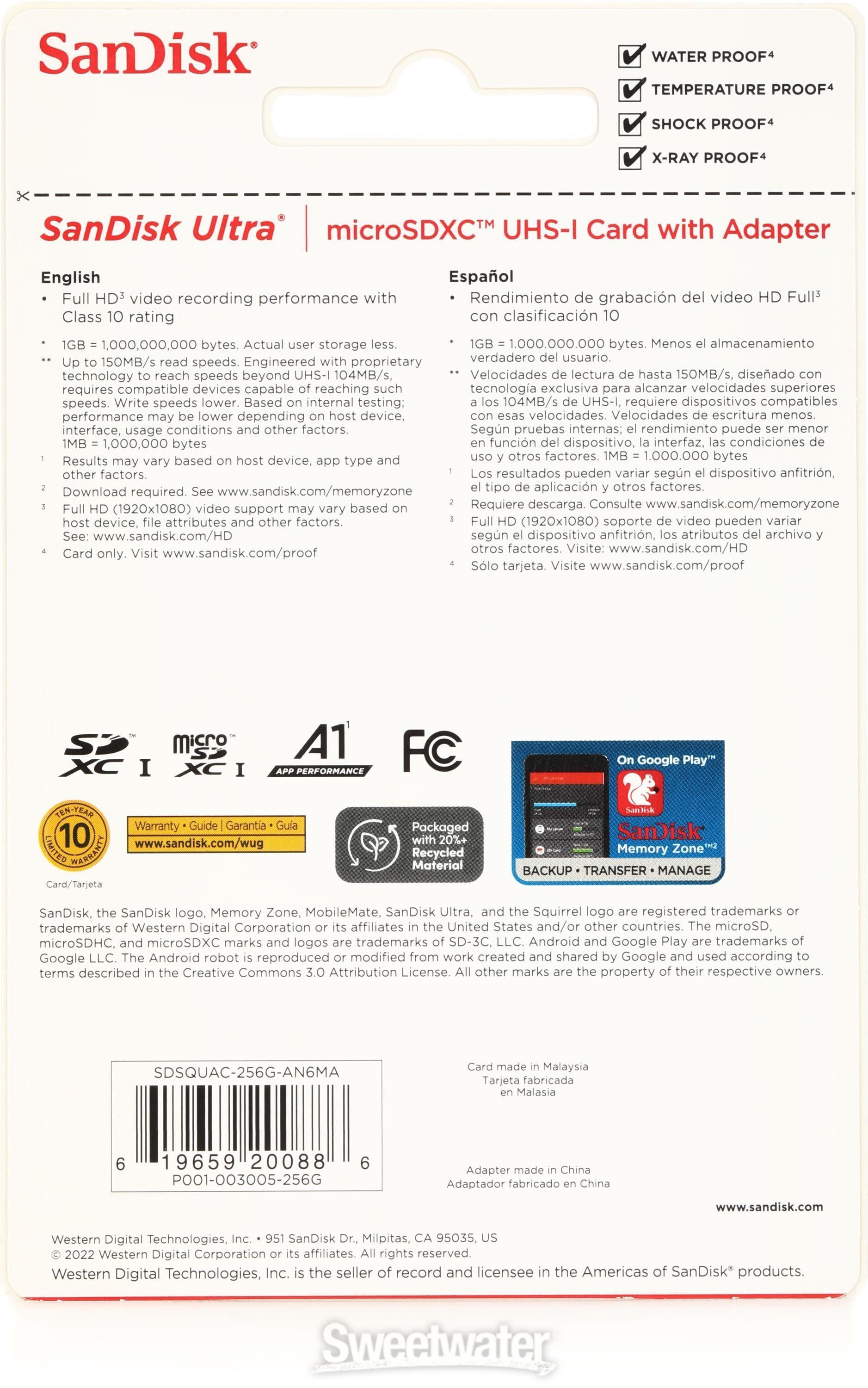 SanDisk Ultra microSDXC Card - 256GB