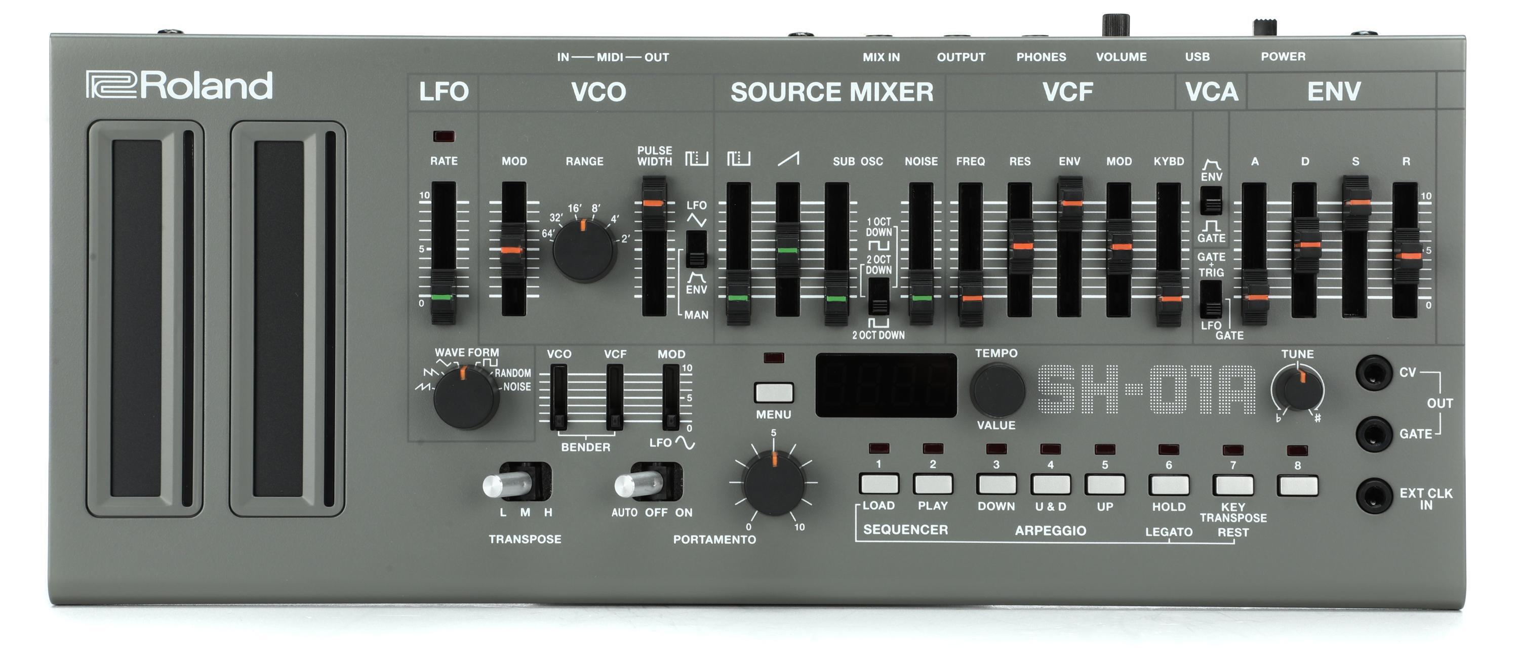 Roland SH-01A Boutique Series Synthesizer With Sequencer With Keyboard And Decksaver Bundle