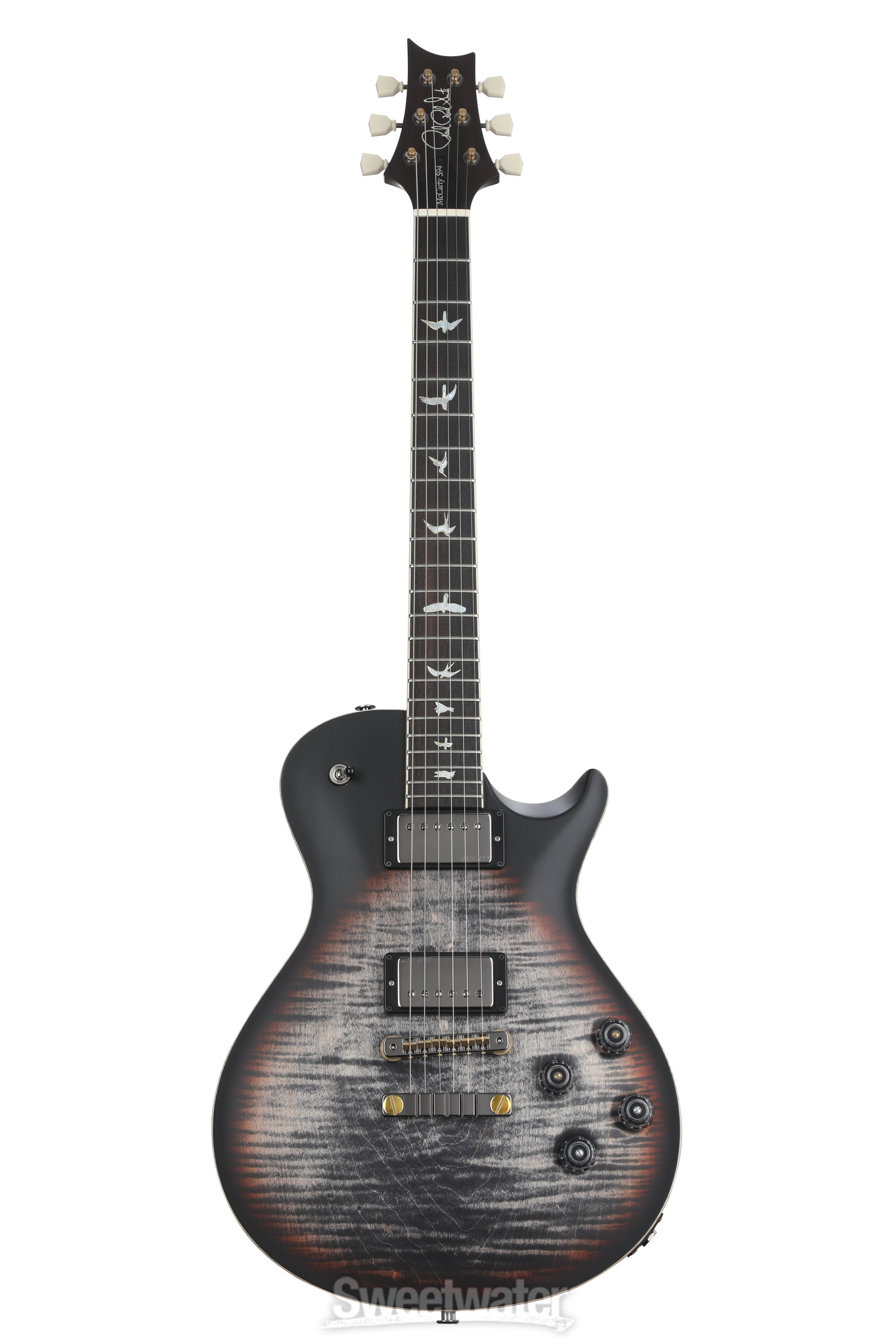 PRS Wood Library McCarty 594 Singlecut Electric Guitar - Satin Charcoal Tri- burst | Sweetwater