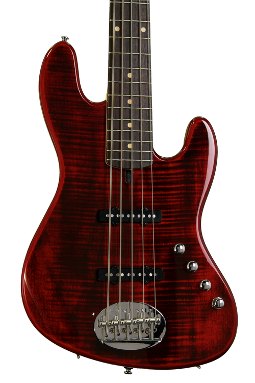 Lakland Skyline 55-AJ - Transparent Red, Rosewood | Sweetwater