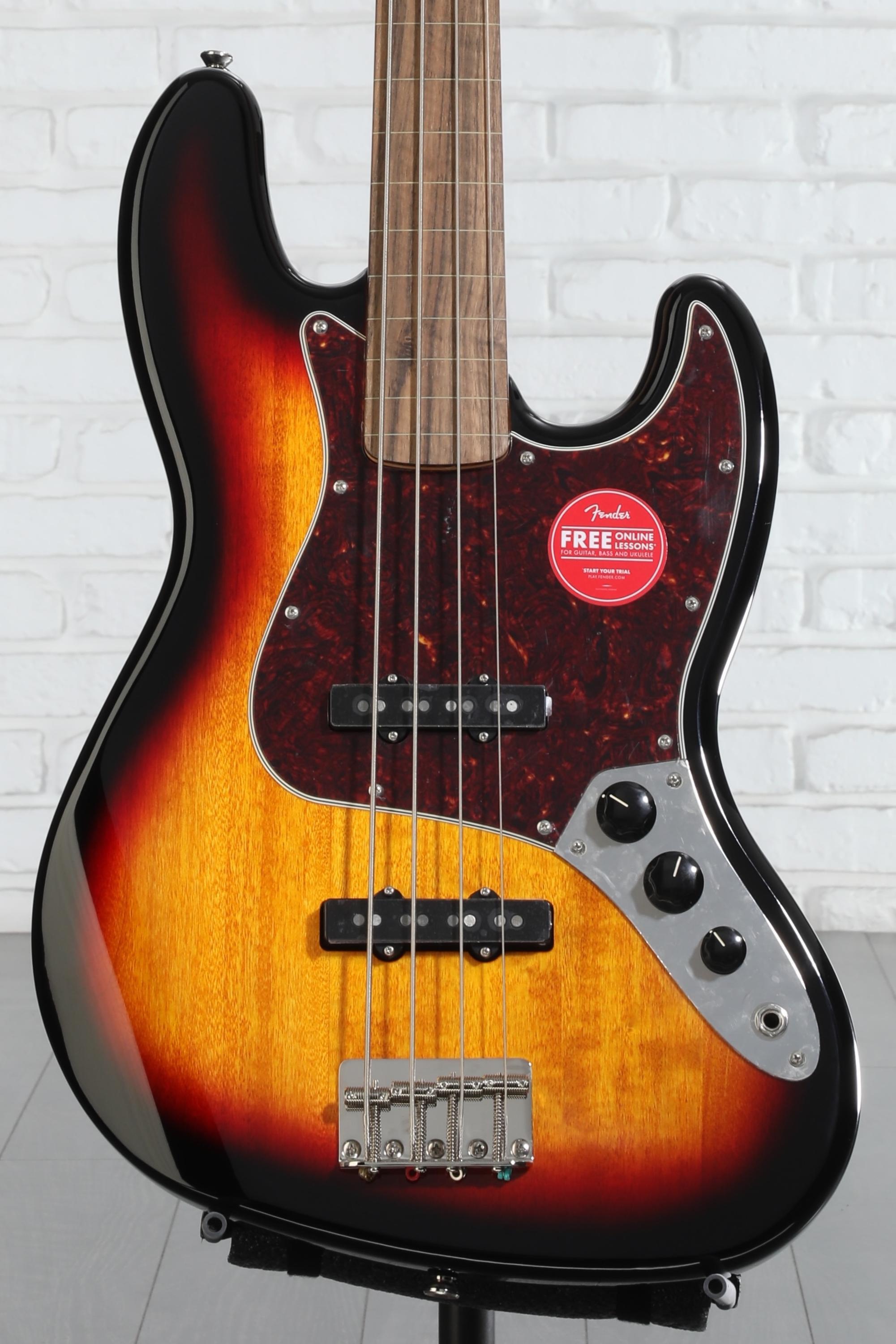 Squier Classic Vibe '60s Fretless Jazz Bass - 3-Tone Sunburst