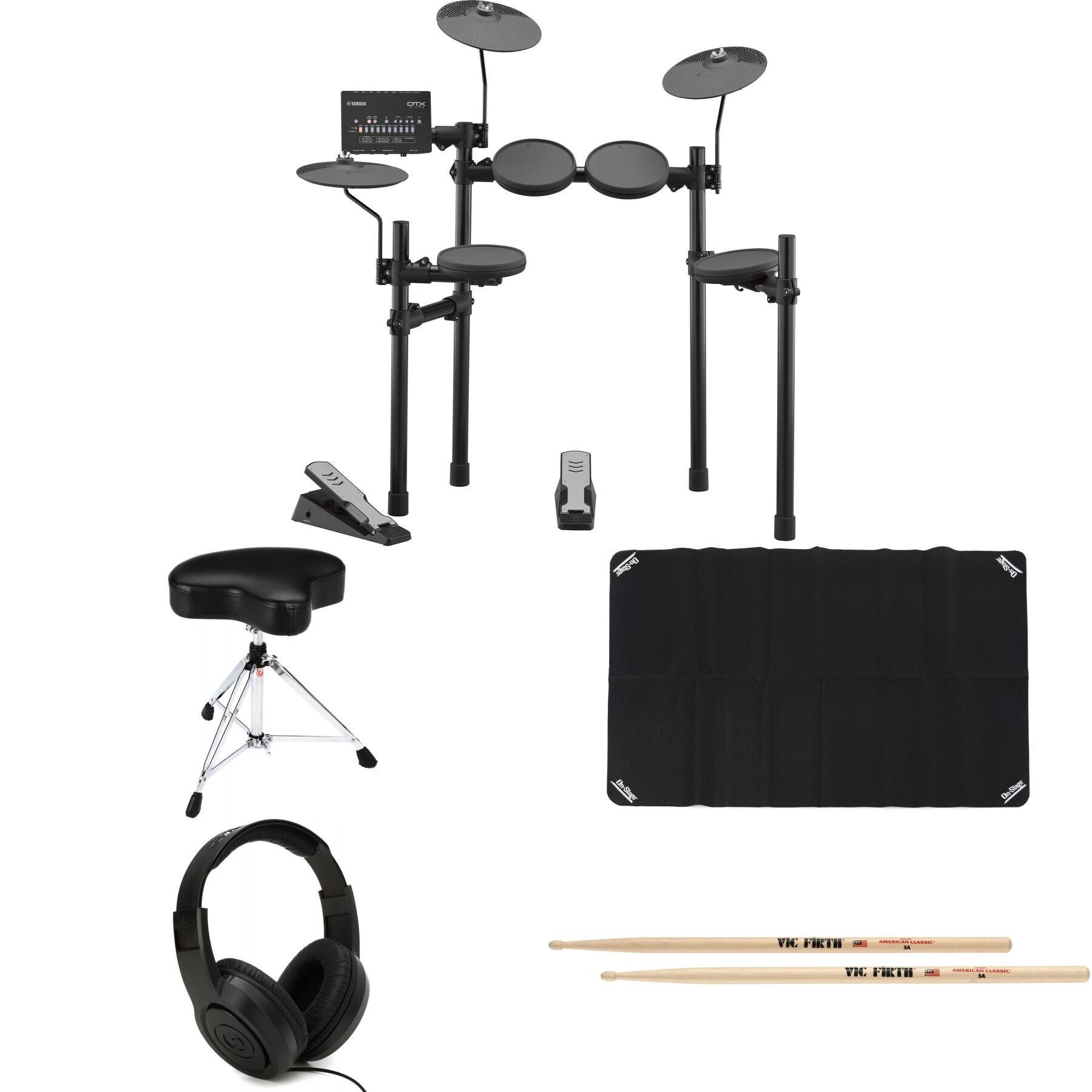 Yamaha DTX402K Electronic Drum Set Essentials/Mat/Headphones