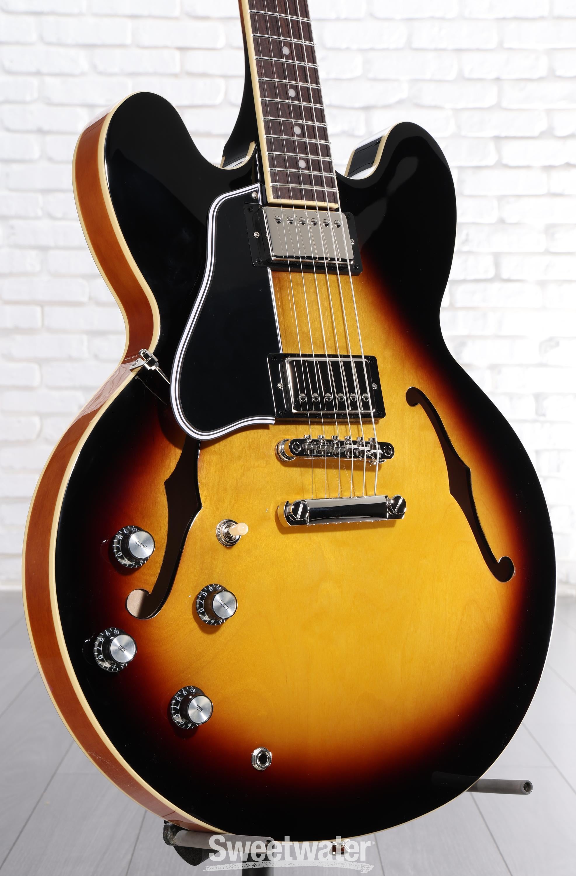 Photo of Epiphone ES-335 Left-handed Semi-hollowbody Electric Guitar - Vintage Sunburst