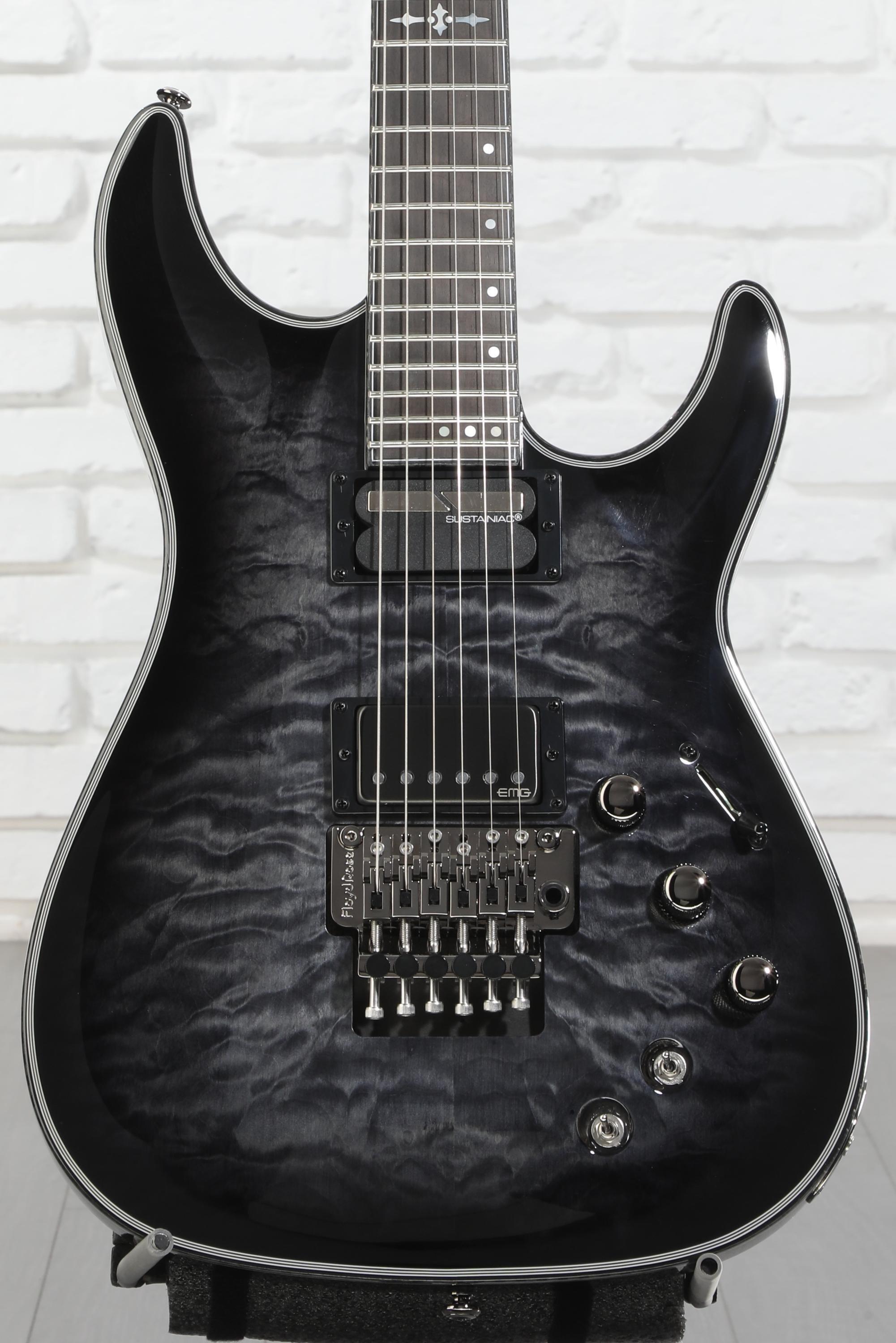 Schecter Hellraiser Hybrid C-1 FR-S Electric Guitar - Trans Black