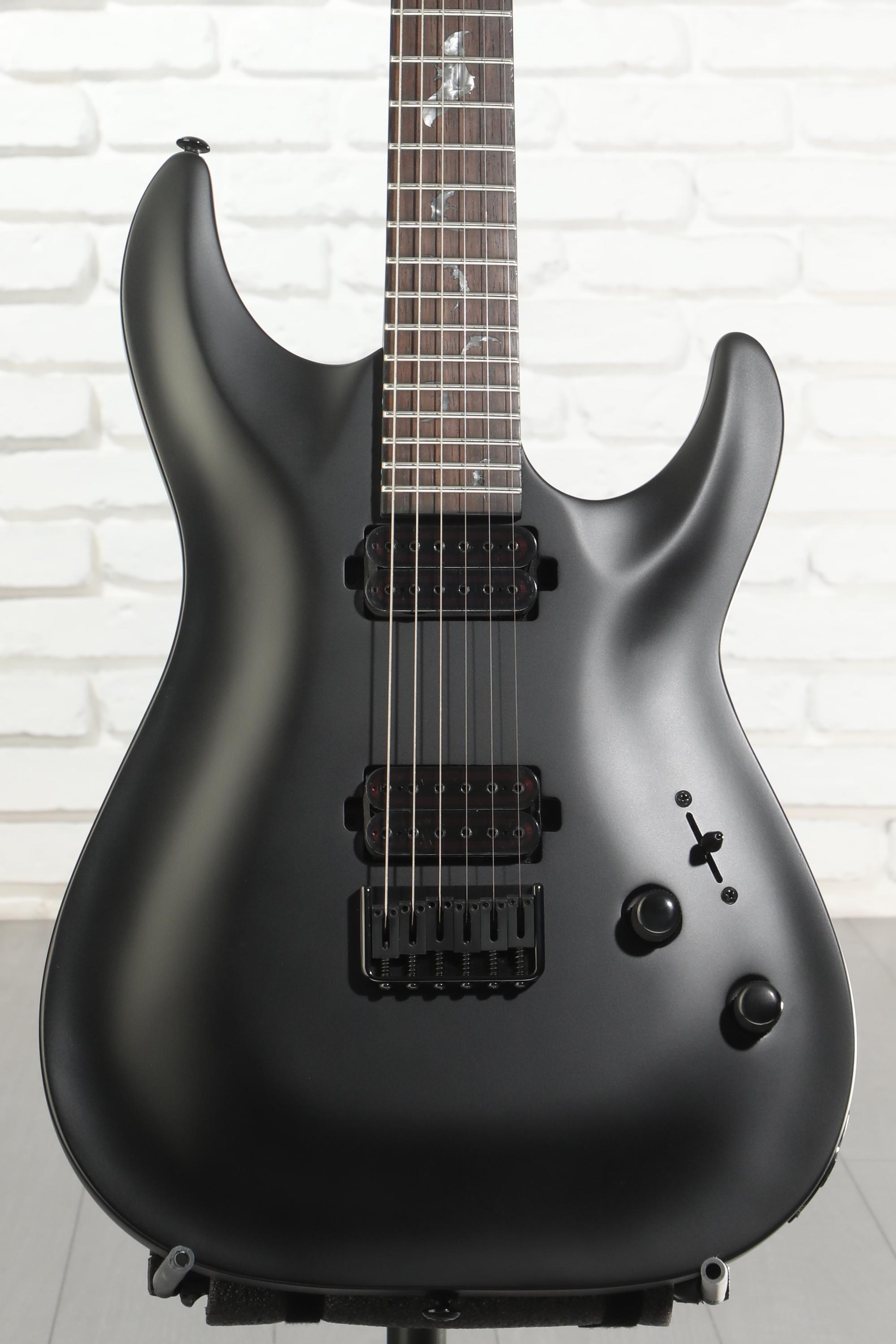 Schecter Damien-6 SBK Electric Guitar - Satin Black | Sweetwater