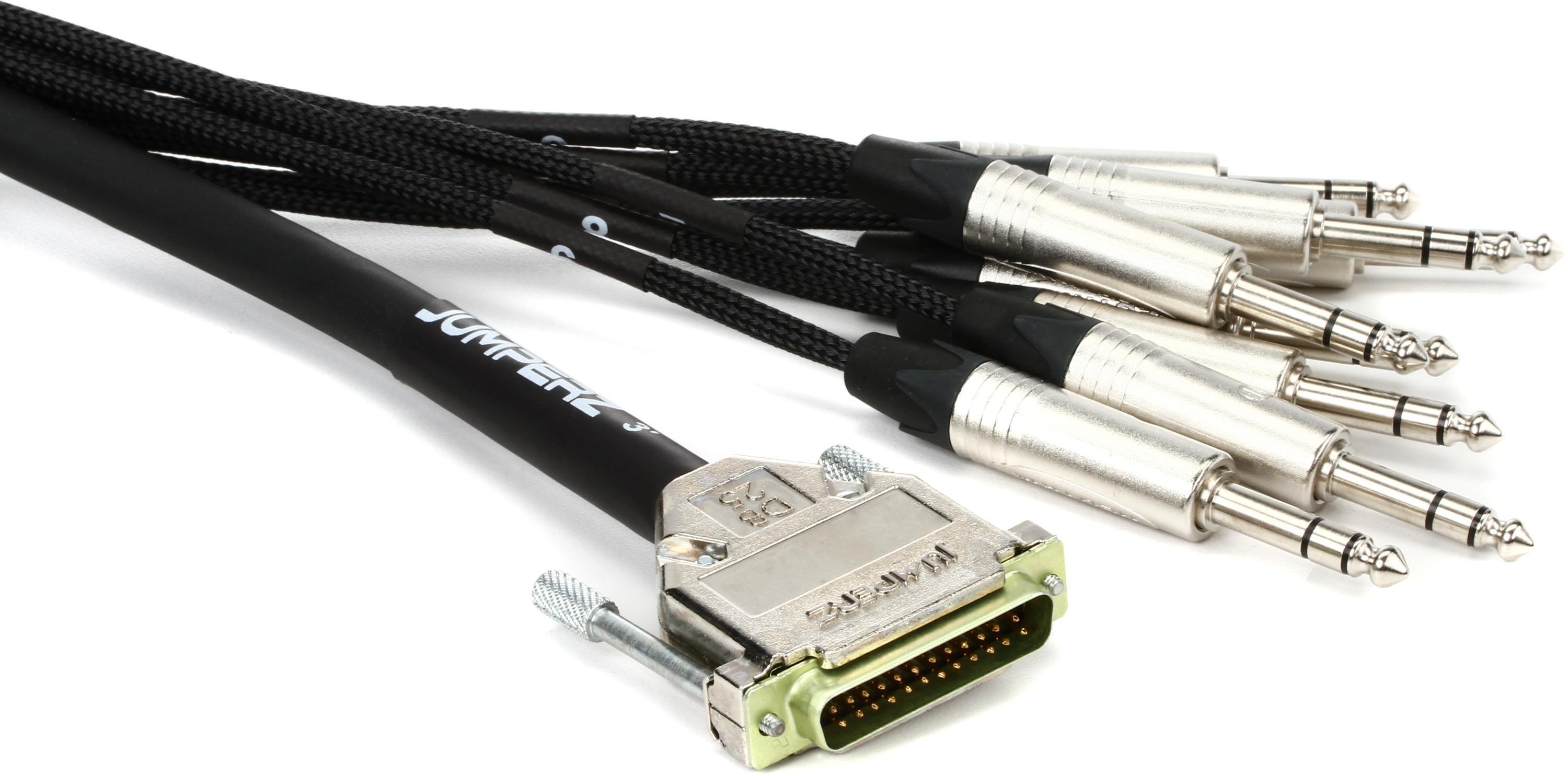 Bundled Item: JUMPERZ JDB25-TRS ZipLine DB25 to TRS Male 8-channel Analog Audio Interface Cable - 3 foot