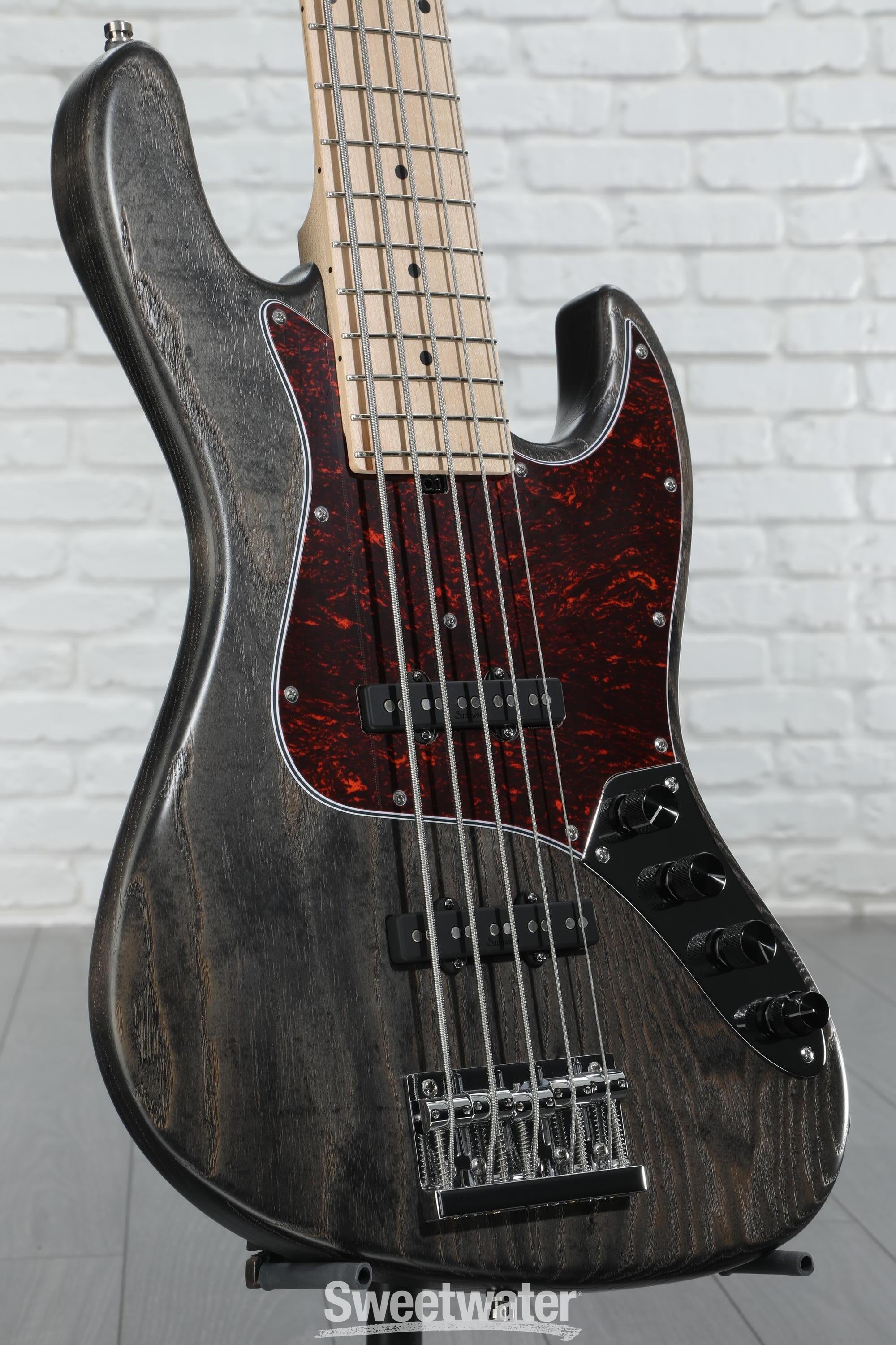 ベース Sadowsky Metroline 21 M/J5 ASH Black Sadowsky MetroLine 21-fret Vintage M/J Bass, Swamp Ash Body