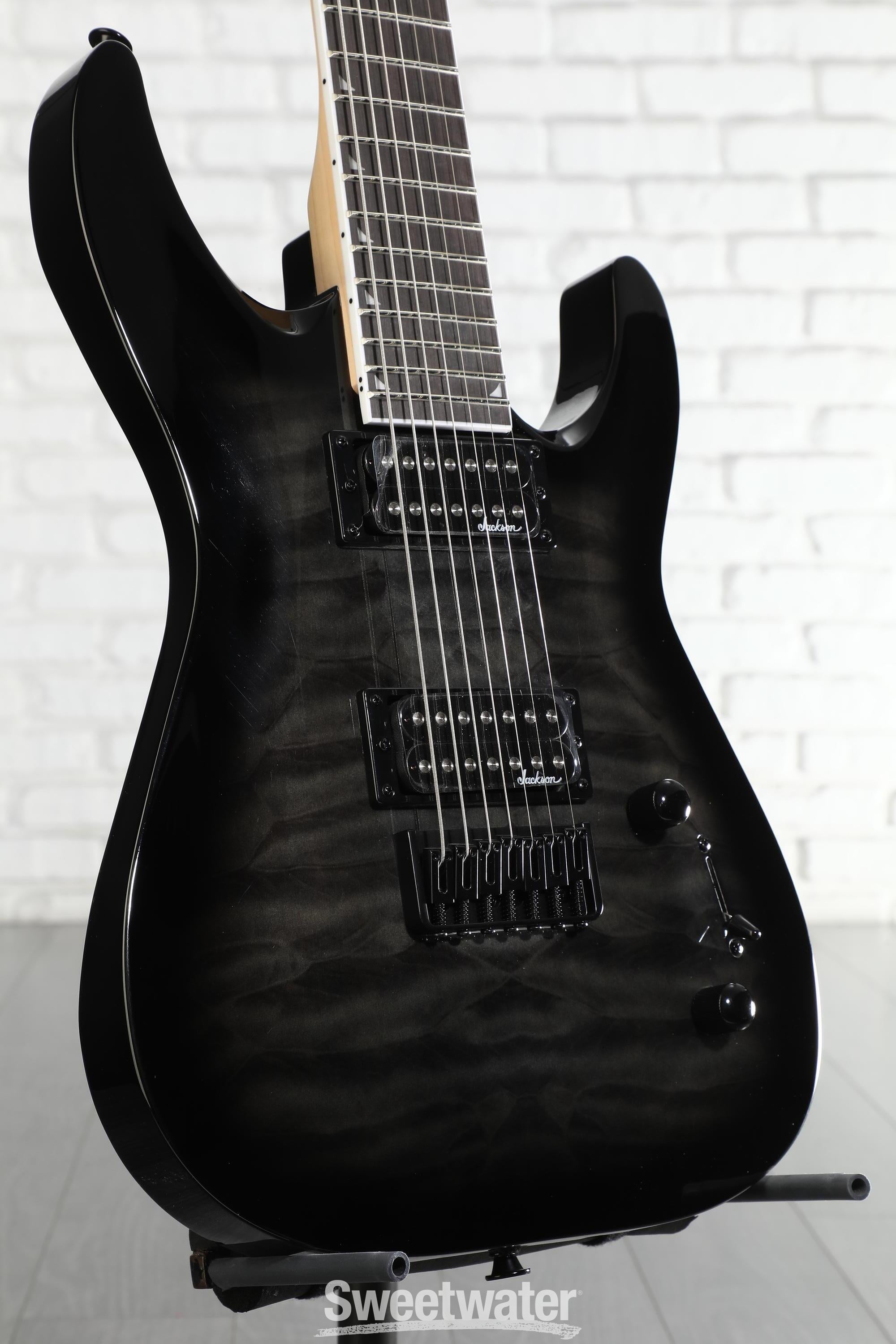 Photo of Jackson JS Series Dinky Arch Top JS22Q-7 DKA HT Electric Guitar - Transparent Black Burst