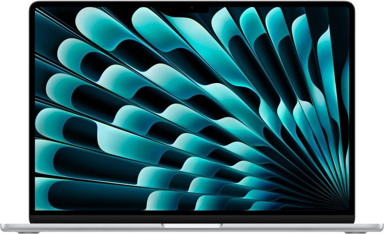 Apple 15-inch MacBook Air: Apple M4 Chip with 10-core CPU and 10-core GPU, 16GB Unified Memory, 256GB - Silver