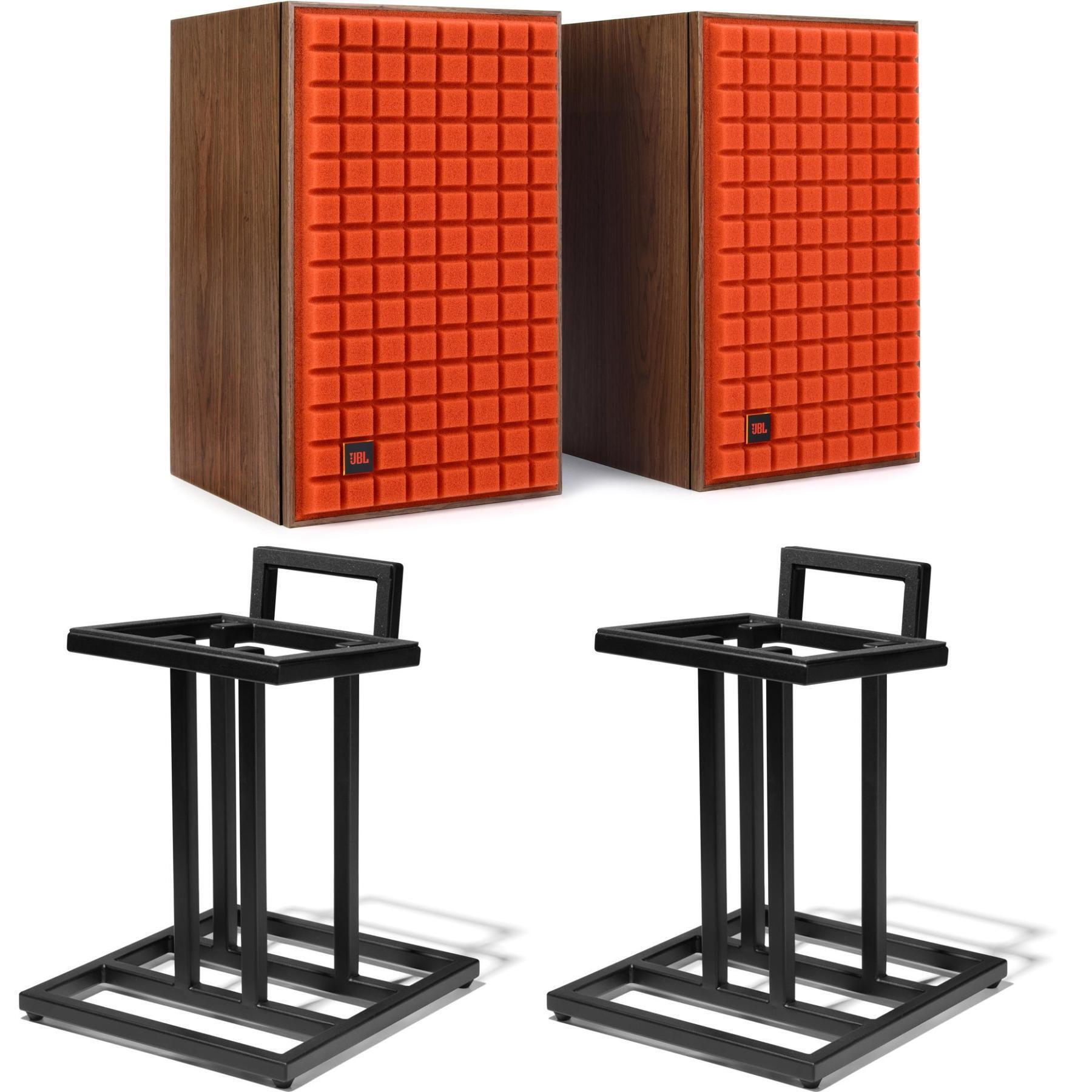 JBL L82 Classic MKII Bookshelf Speakers with Stands - Orange