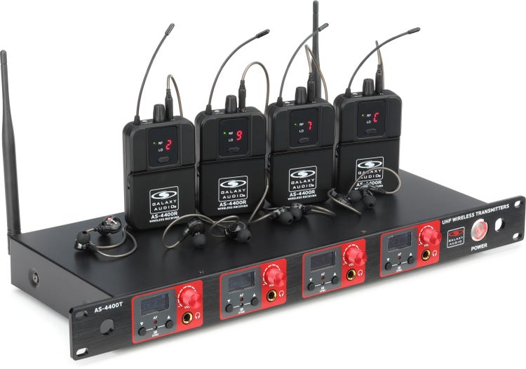Galaxy Audio AS-4400 Quad UHF Wireless In-ear Monitoring System - M4 (534MHz-552MHz)