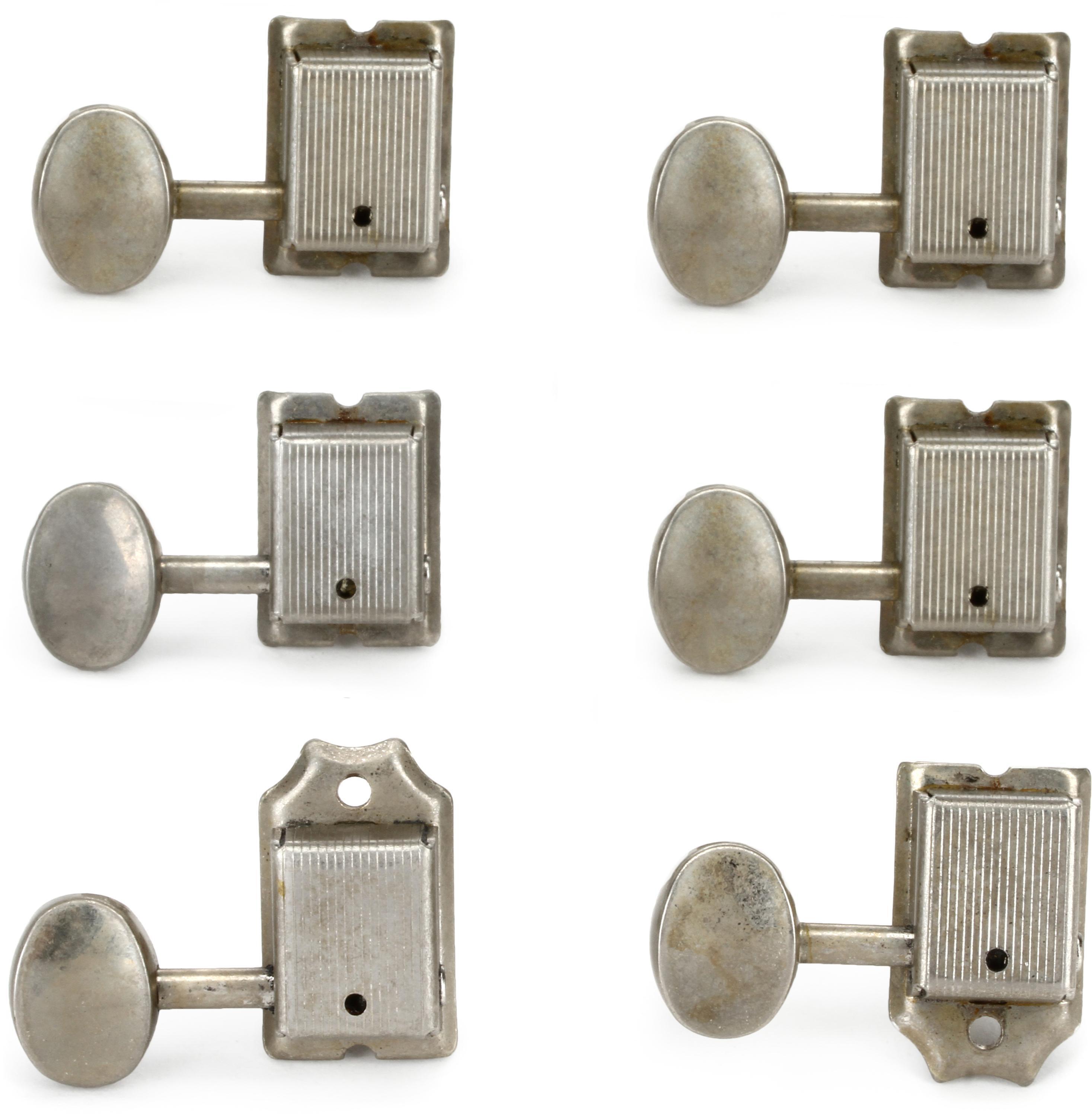 Fender Road Worn Guitar Tuning Machines Set - Road Worn Nickel