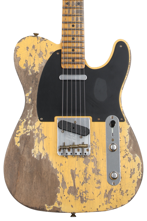 Fender Custom Shop 1954 Telecaster Super Heavy Relic Electric Guitar - Aged  Nocaster Blonde