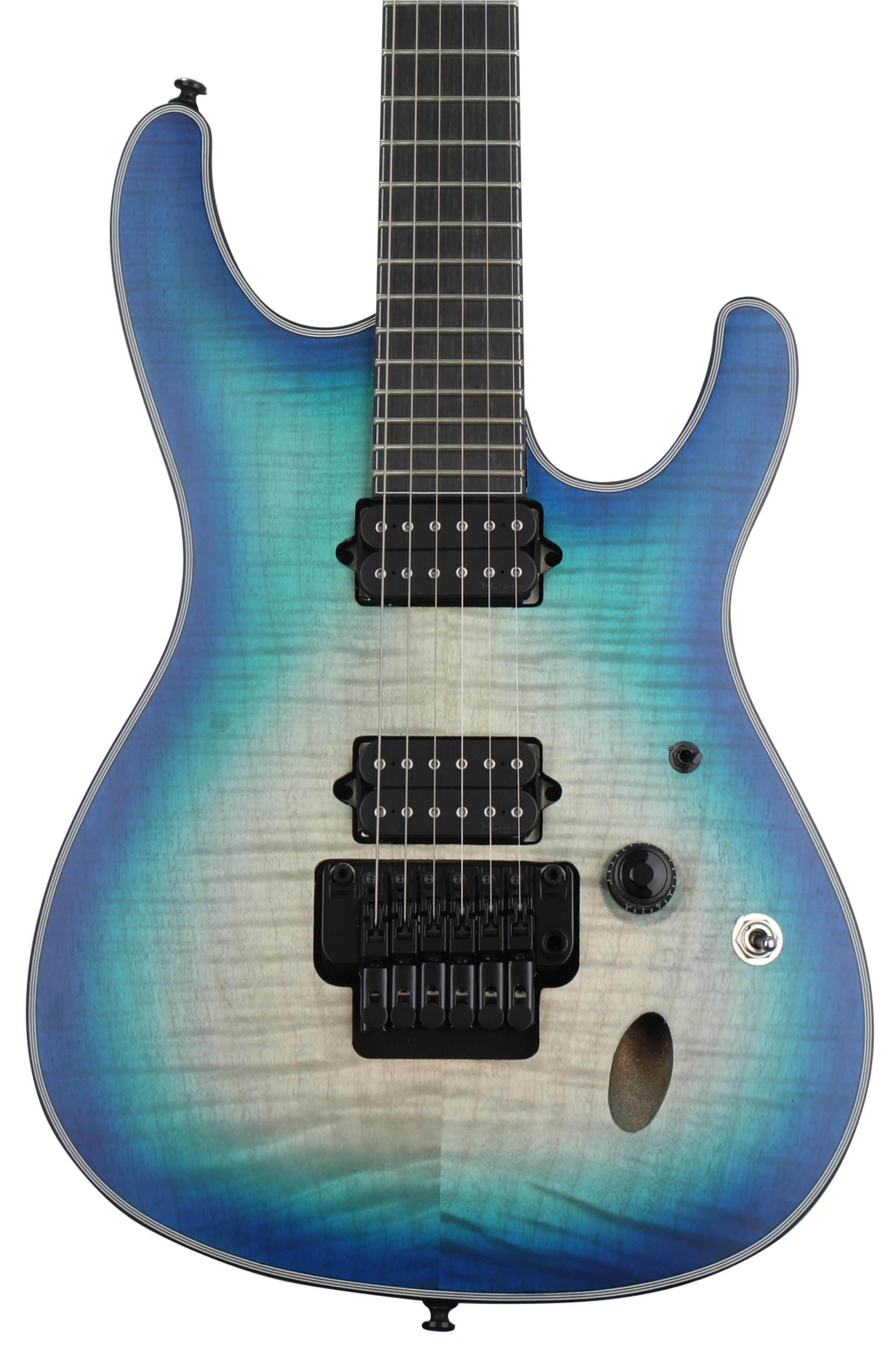 Ibanez S Series Iron Label SIX6DFM - Blue Space Burst | Sweetwater